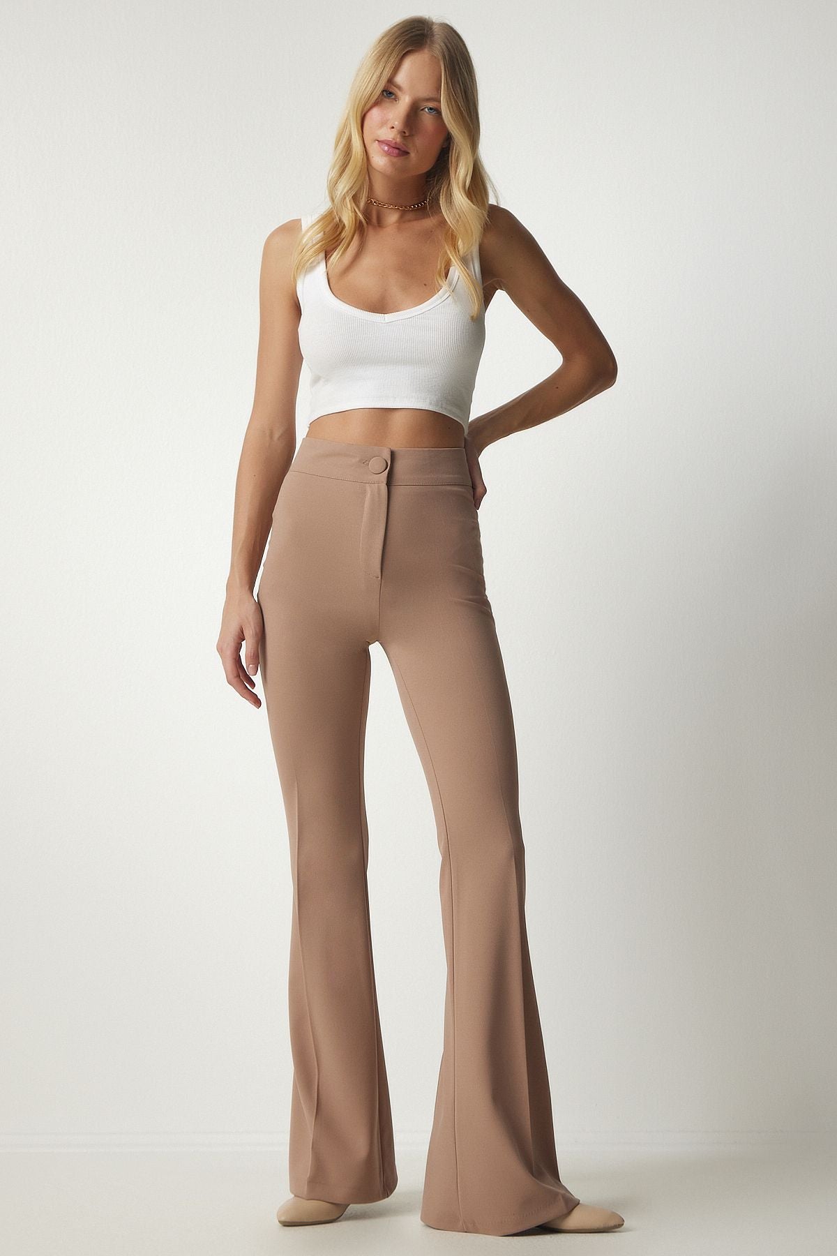 Female Beige Spanish trousers MS00012