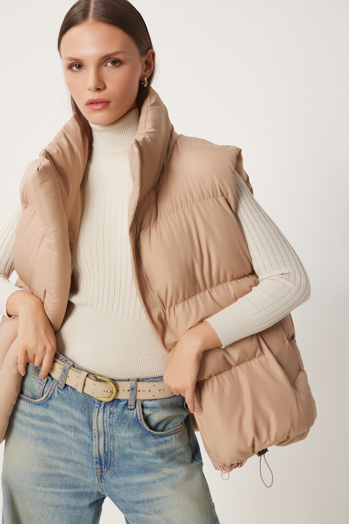 Female Biscuit Oversize Pocket Swelling Vest RV00010