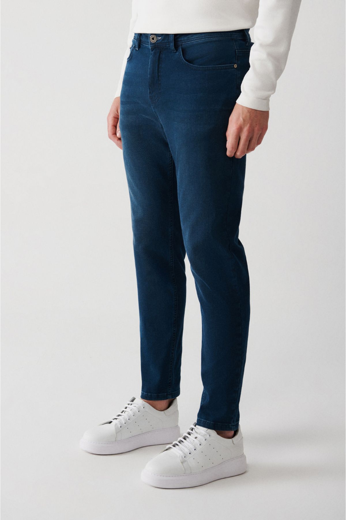 Men's Indigo Obedness Washing Flexible Jean Pants B003521