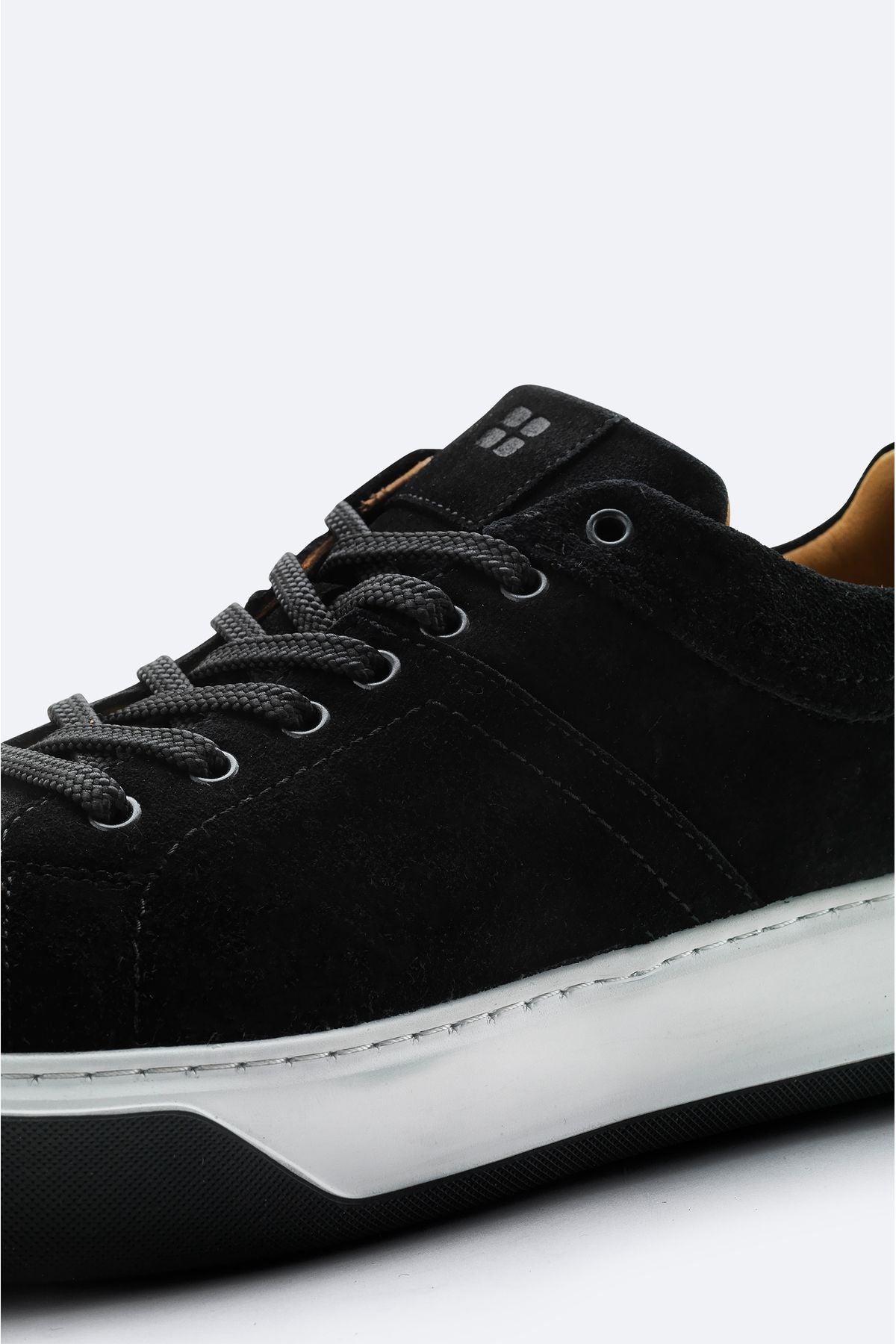 Men's Black 100 %Leather Lace Flexible Base Casual Shoes A42Y8000