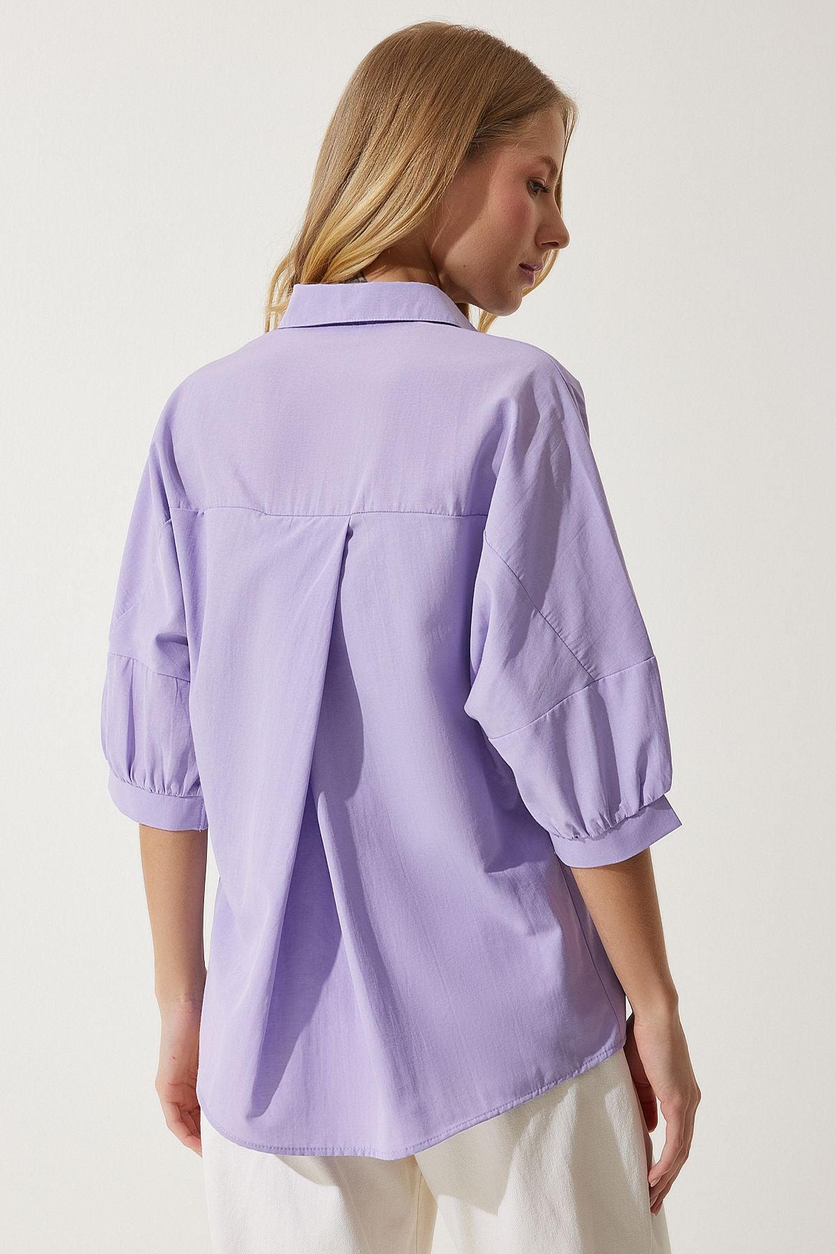 Women's Lilat Balloon Sleeve Poplin Shirt