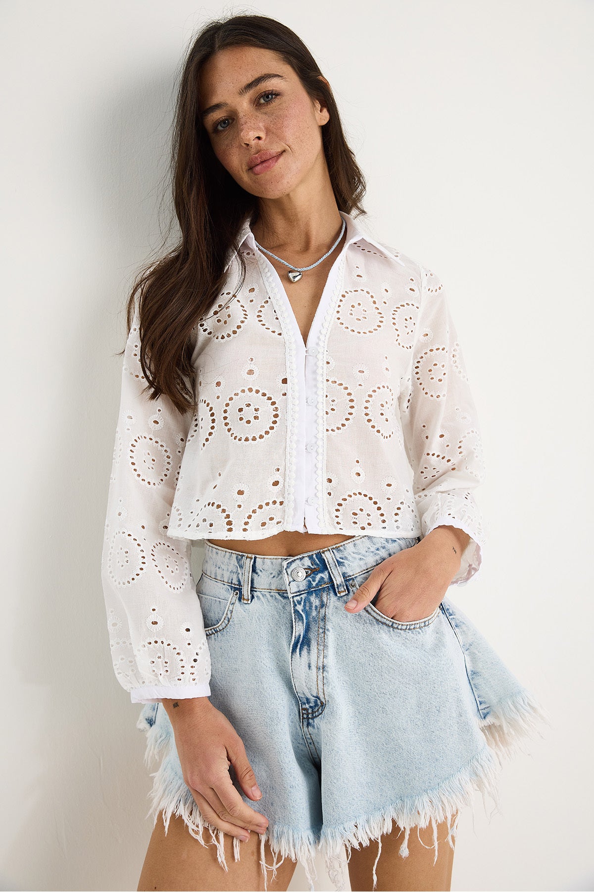 Women's Summer Short Embroidered Shirt 2107 60283350