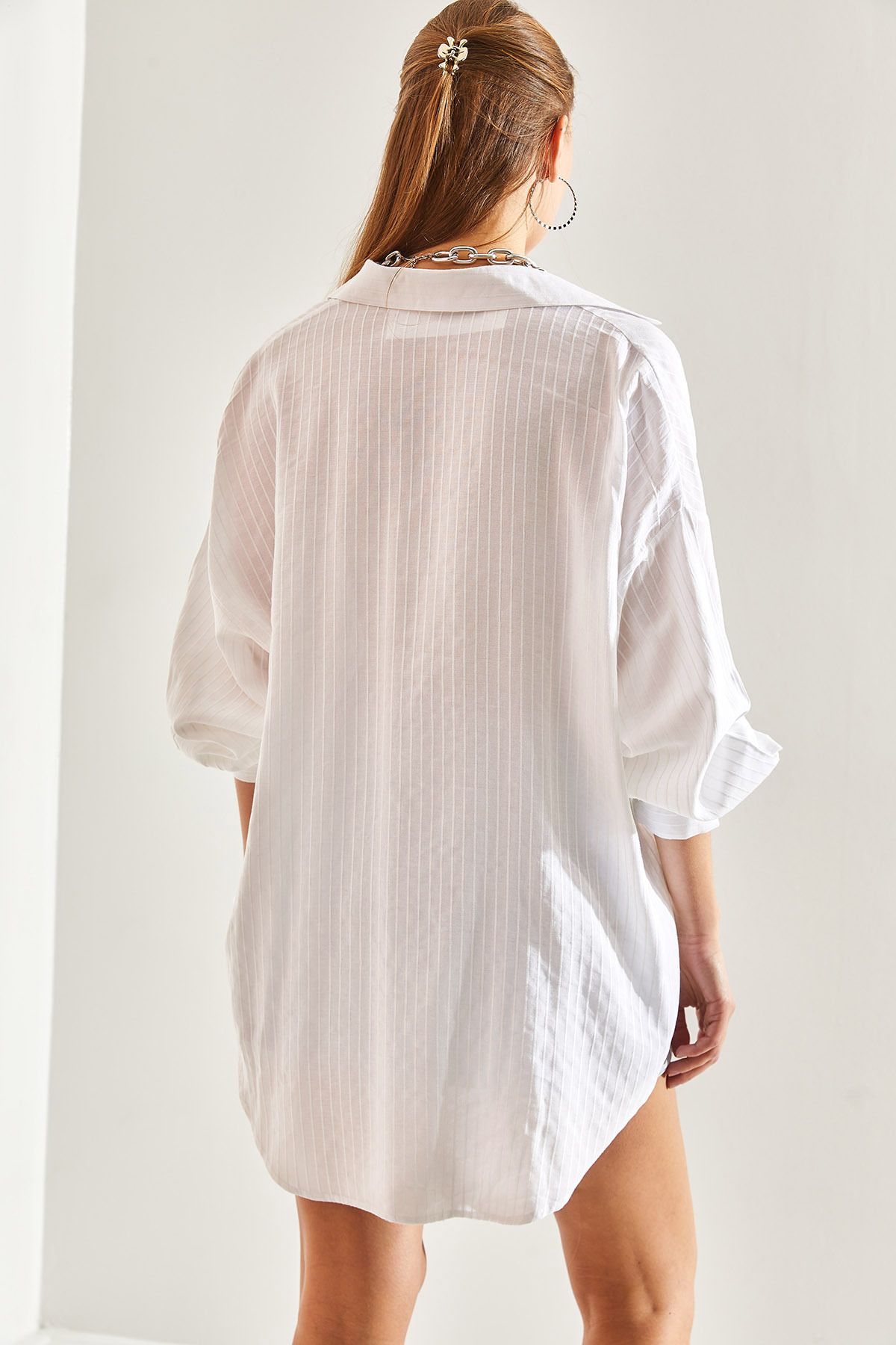 Female Jacquard Linen Shirt 60171028