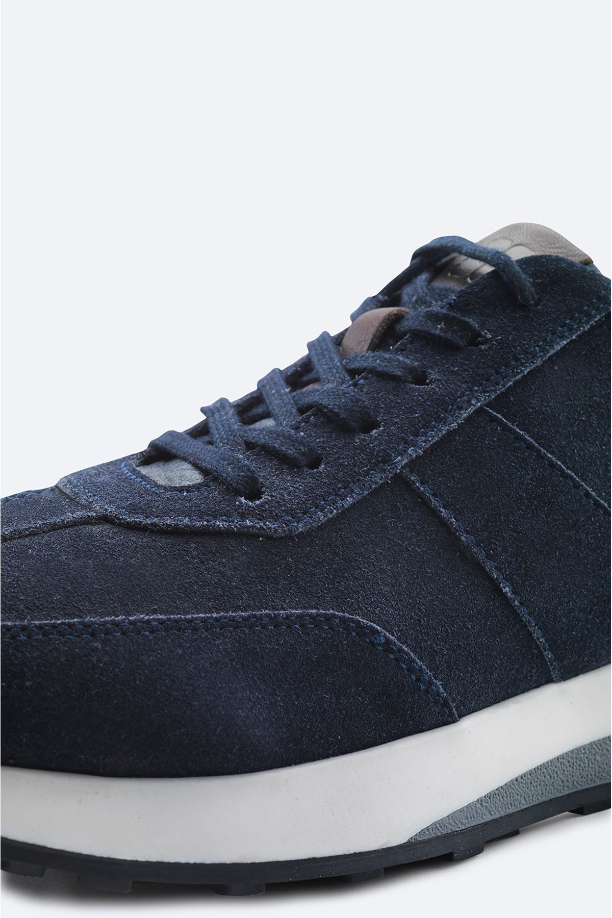 Men's Navy Blue 100 %Leather Parts Flexible Base Casual Shoes A31y8002