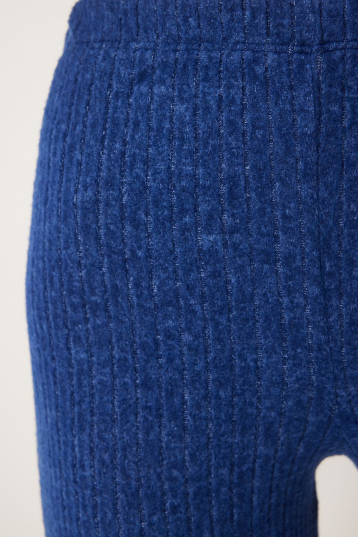 Woman Cobalt Blue Casual Wick Knitting Blouse Pants Set RG00047