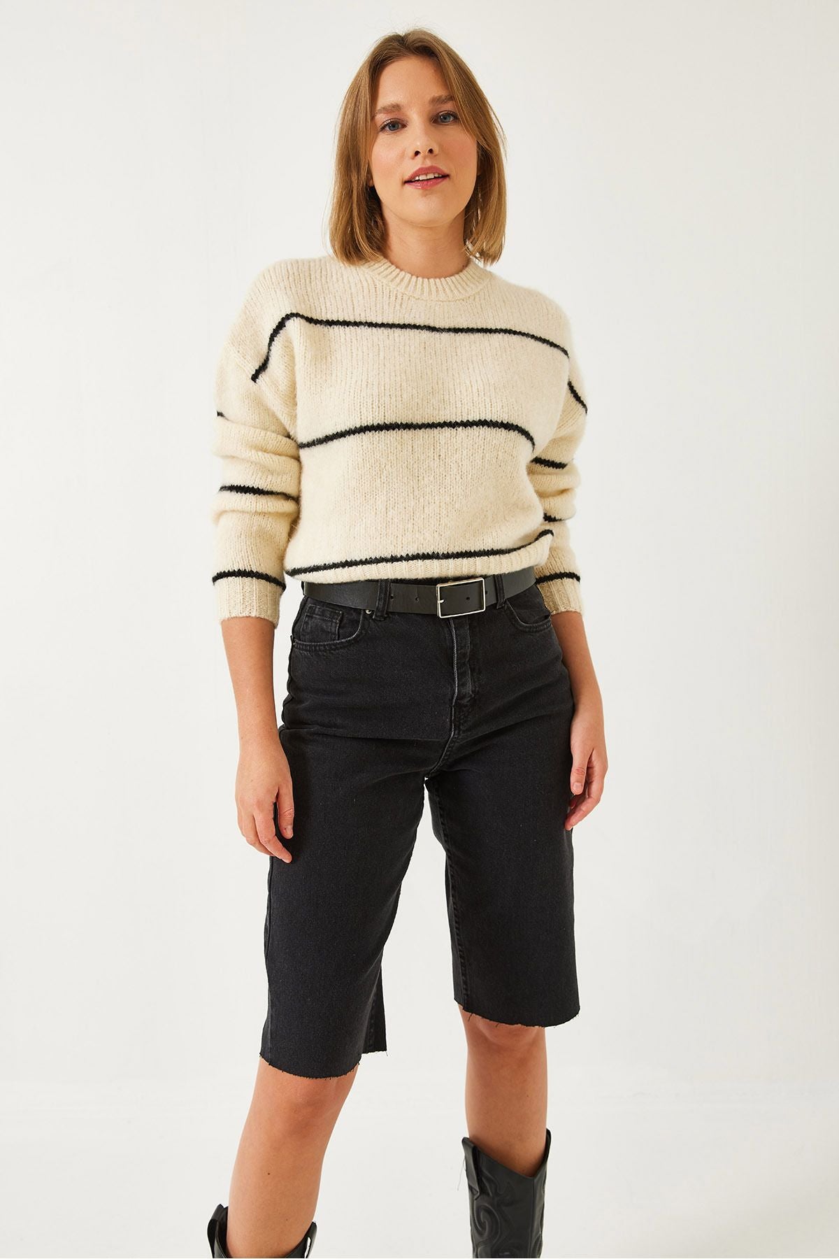 Female Bike Neckline Triko Sweater 2024753333
