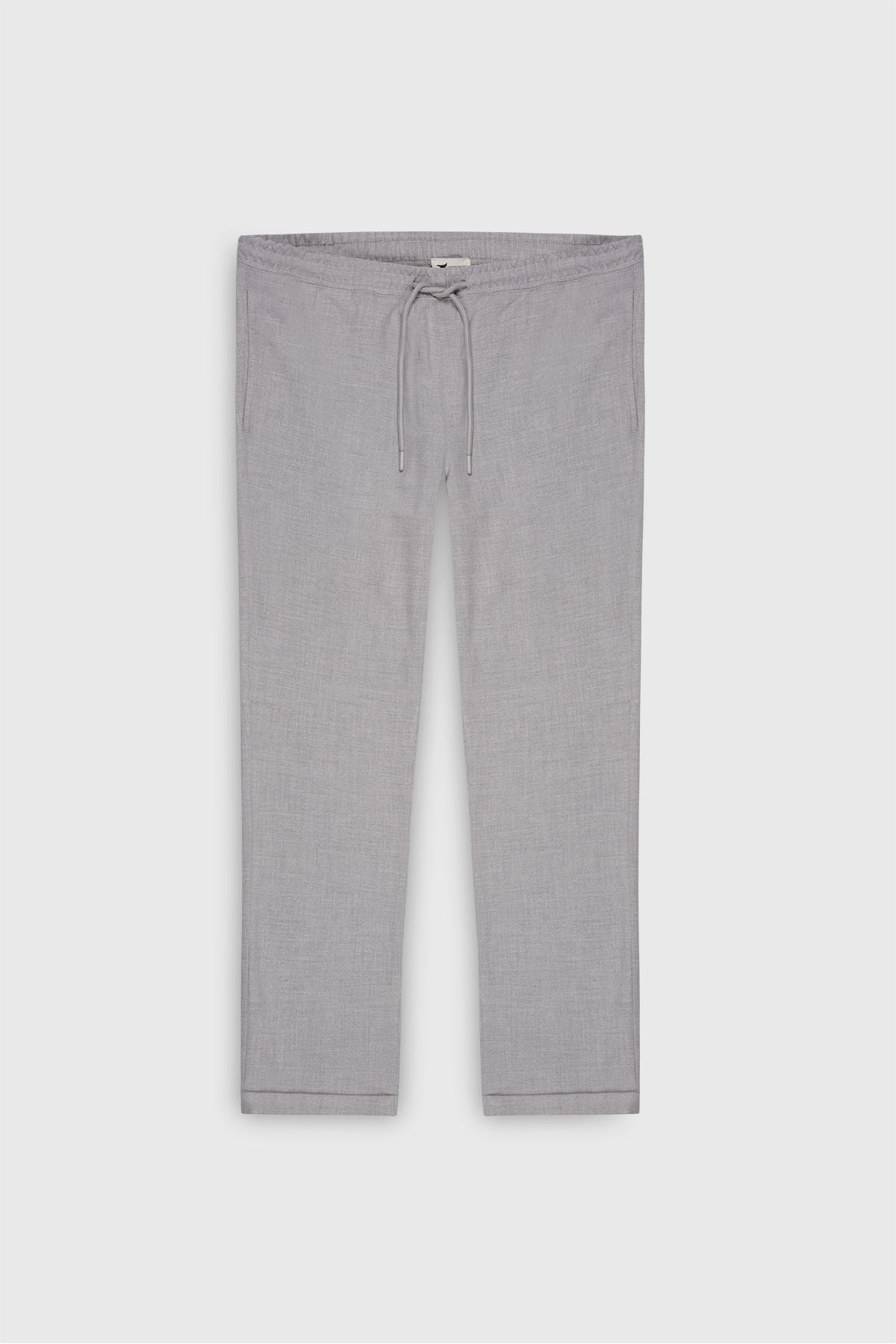 Men's gray slim fit comfortable cutting waist tied side pocket jogger pants