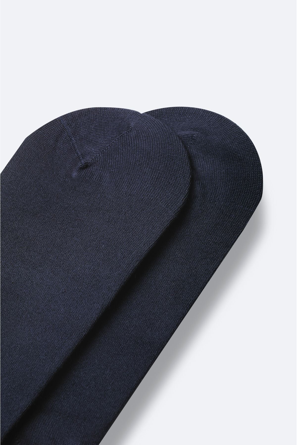 Men's navy blue cotton booty socks B008556
