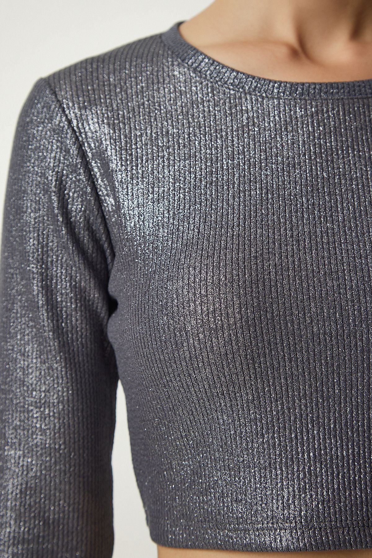 Female Gray Glossom Crop Skirt Team MC00243