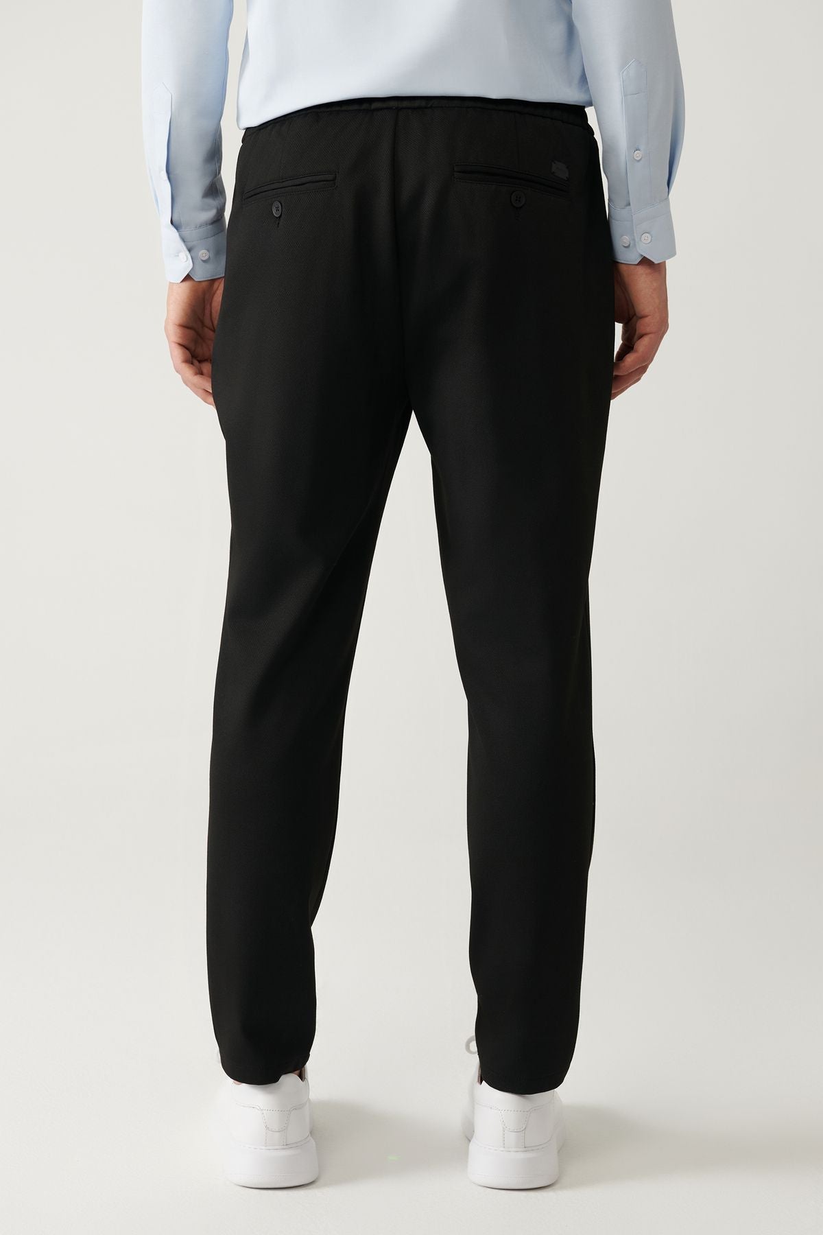 Men's Black Side Lacked Jogger Pants B003005