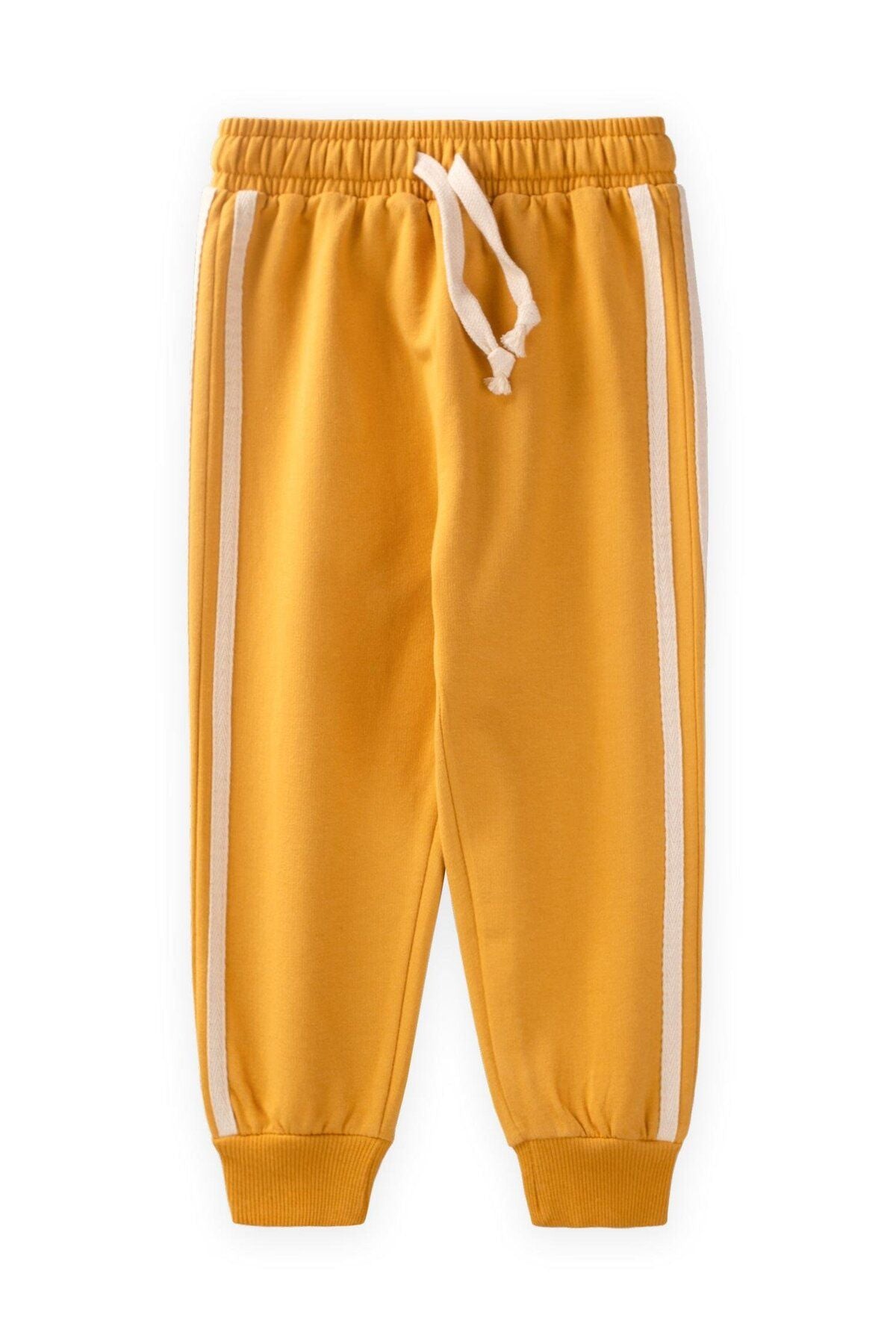 Strip detailed tracksuits 2-10 years hardal yellow