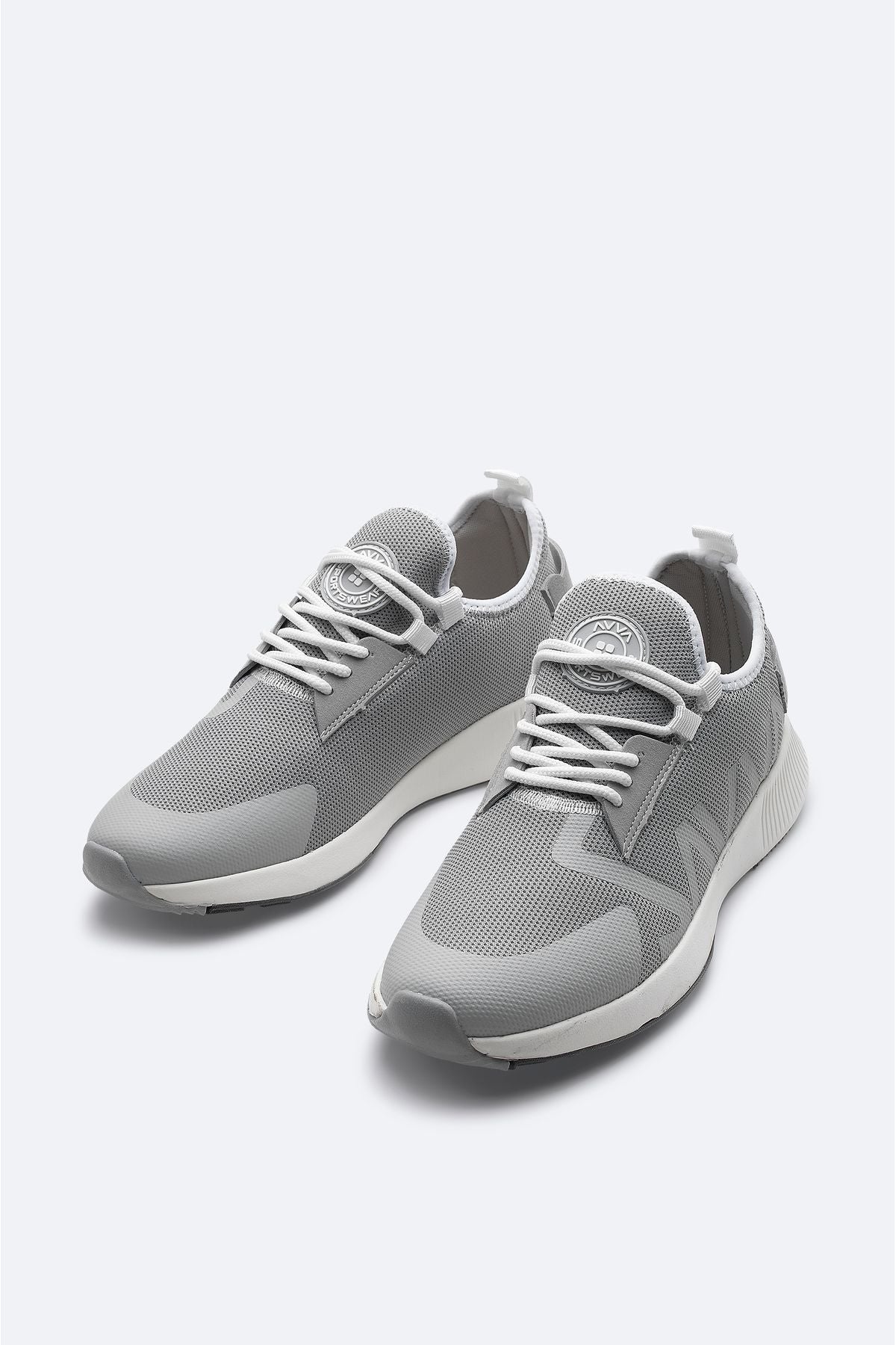 Men's gray printed flexible floor sneaker shoes A31y8039