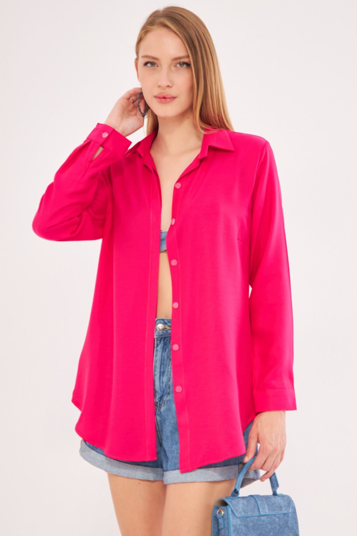 Women's Fuchsia Tunic Shirt ARM-19Y001003