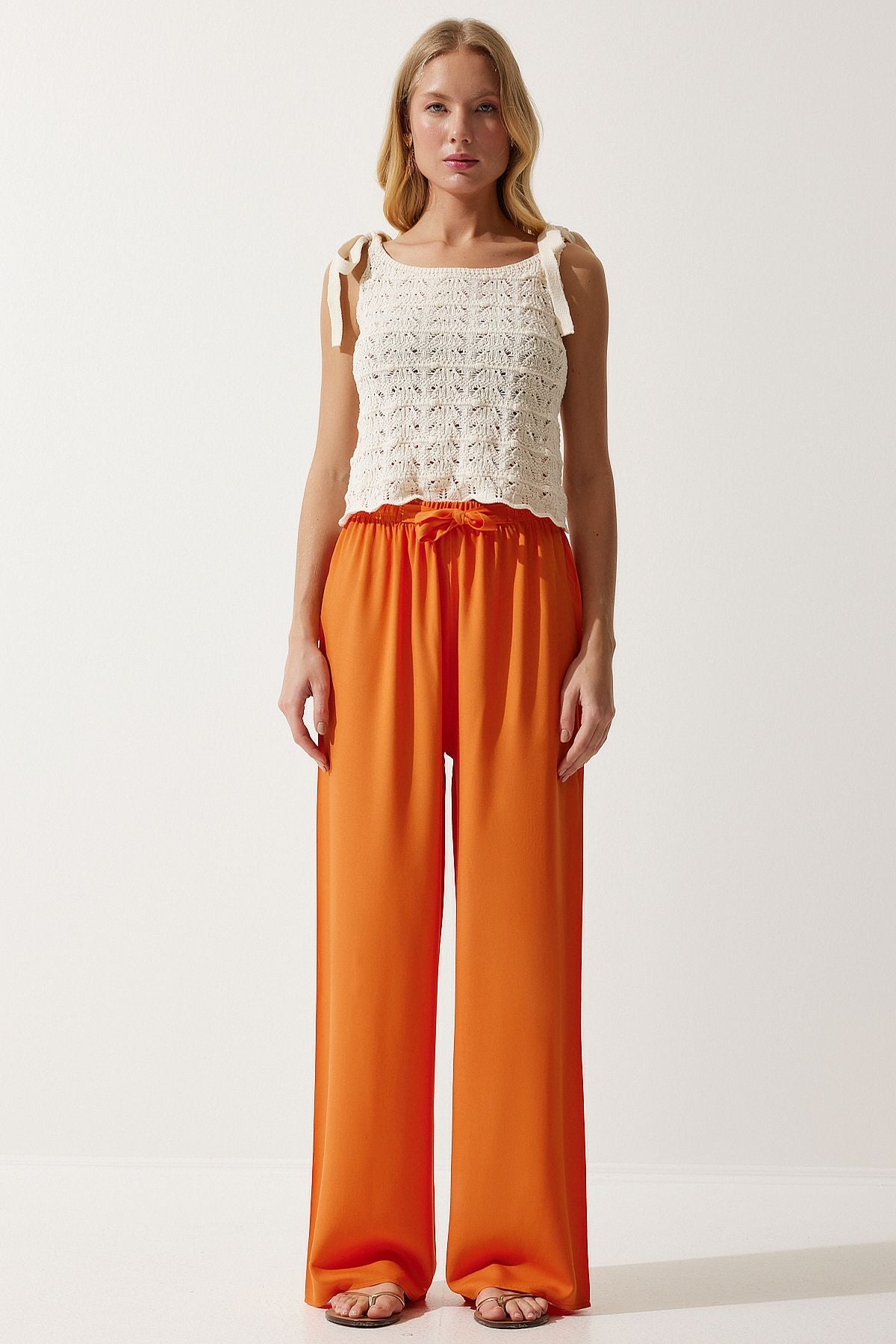 Female Oranj Summer Viscose Palazzo Pants EN00610