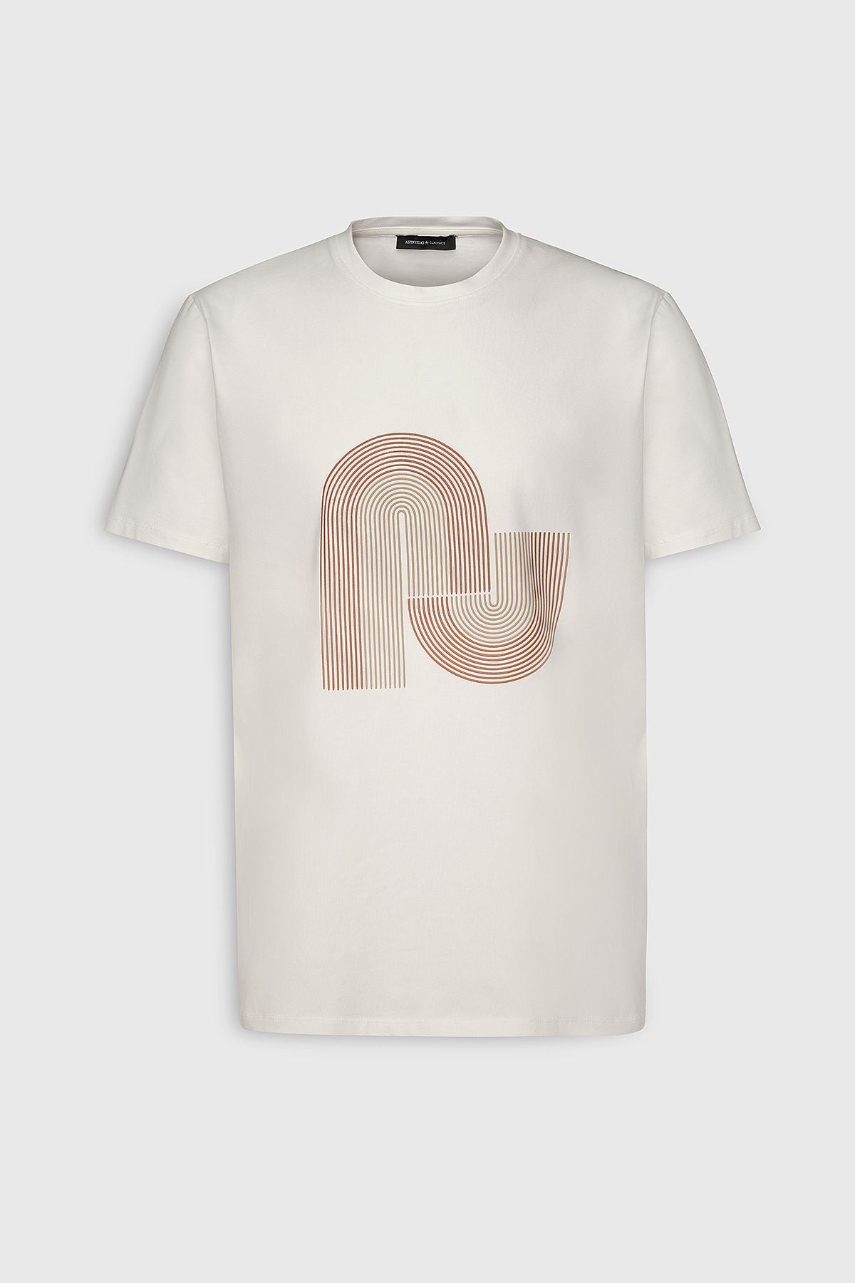 Slim fit narrow cut cotton flexible printed bicycle collar t -shirt
