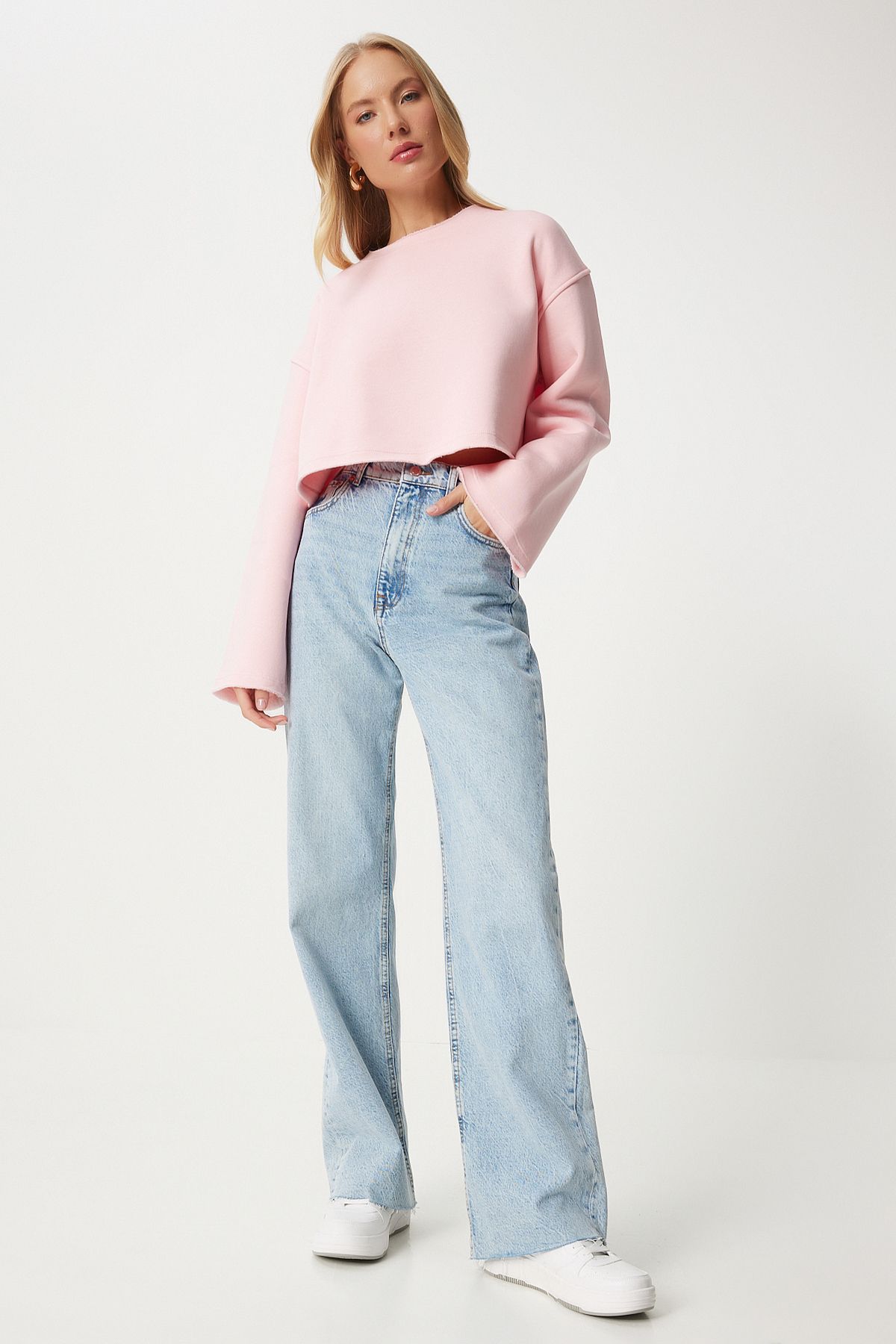 WOMEN'S PINK SWEATSHIRT NJ00154