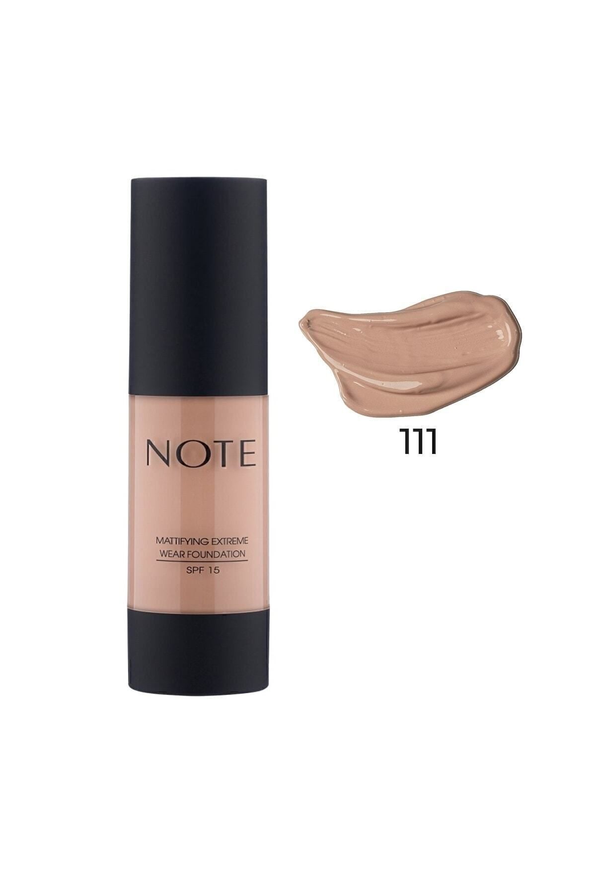 Mattifying Extreme Wear SPF 15 Intensive Concealer Matte End Foundation - 111 Warm Beige