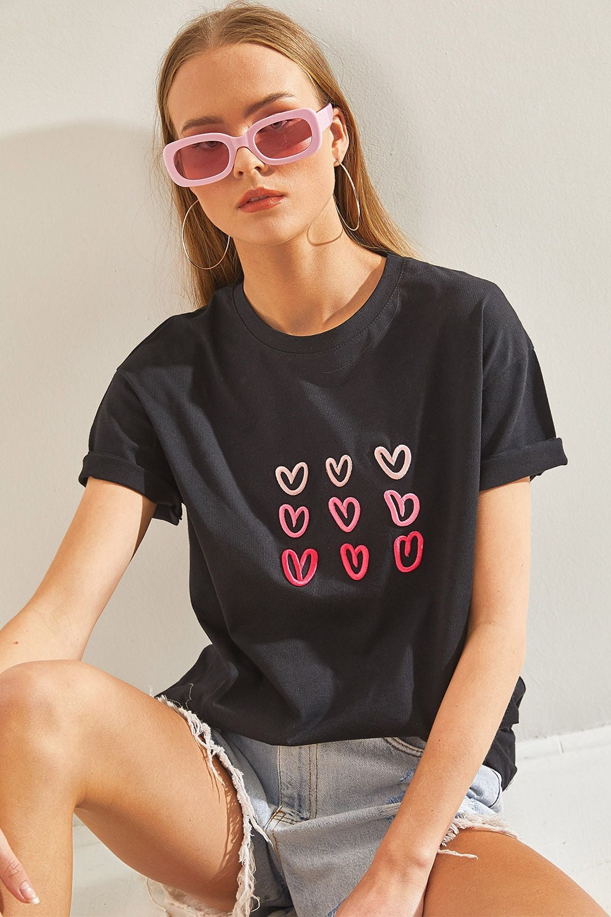 Women's Heart Printed Tshirt