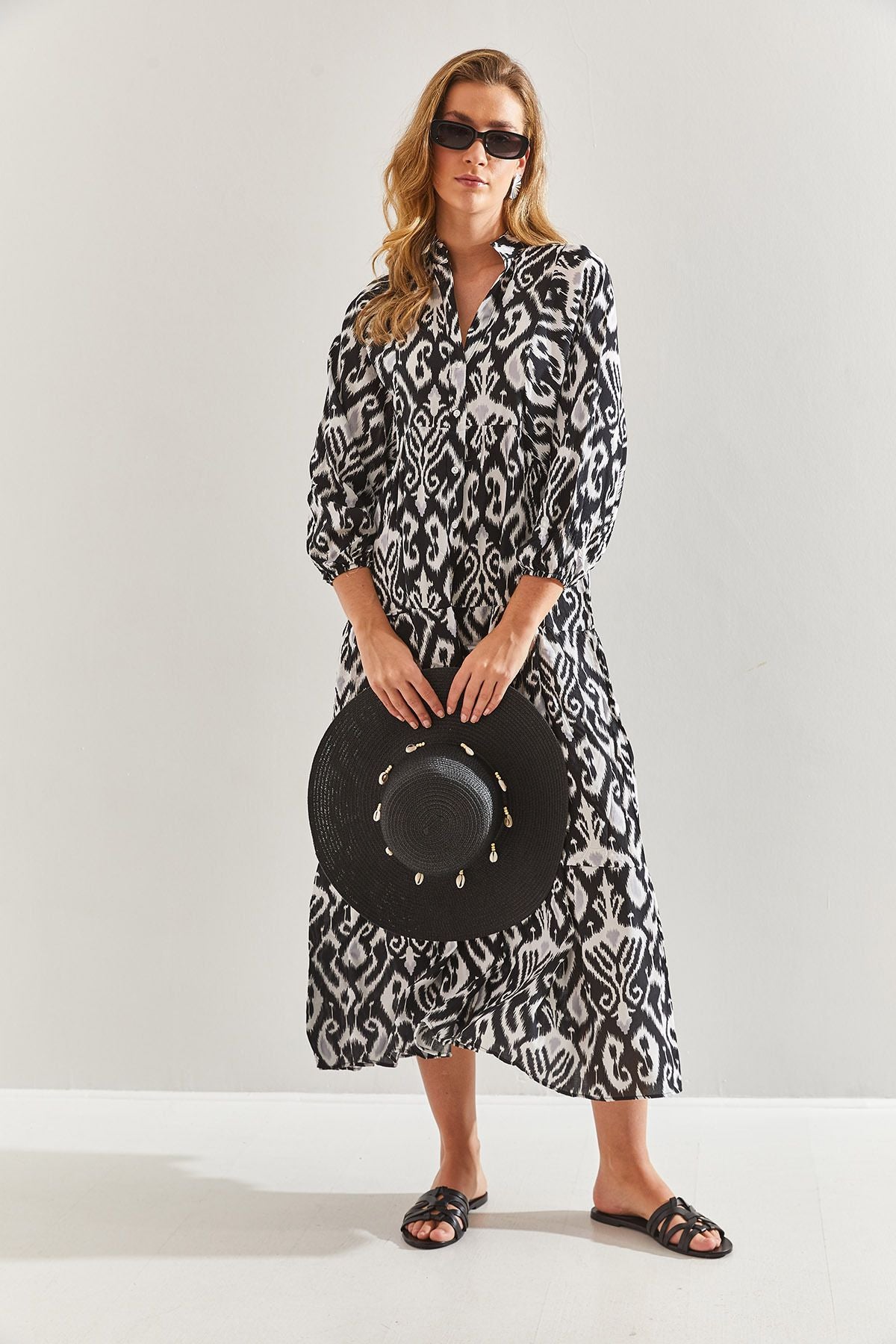 Female Multi Patterned viscose dress 60171051