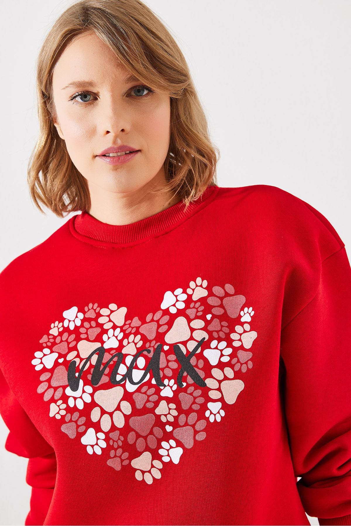 WOMEN'S THREE YEAR ROUND ROUND BOLE PIPLE PRINTED SWEATSHIRT MBHS005 60601005