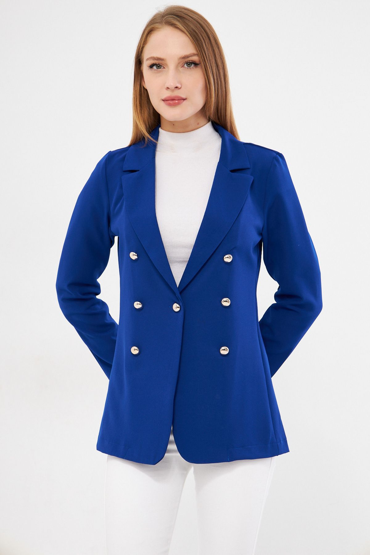 Female Saks Buttoned Jacket ARM-20K001151