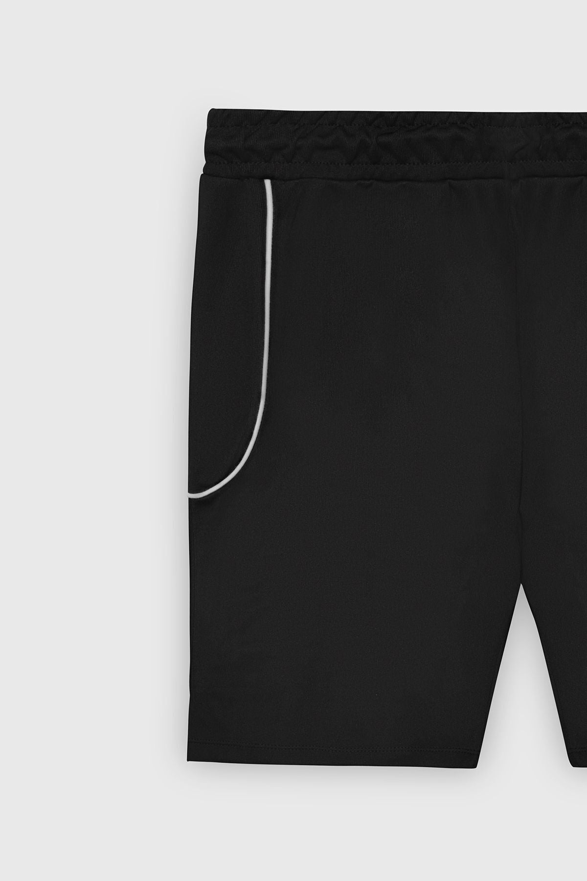 Men's Black Standard Fit Normal Cut Comfortable Knitting Shorts