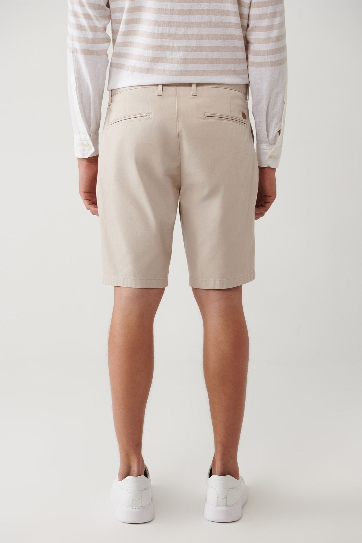 Men's Beige Flexible Patara Chino Kanvas Short B003730