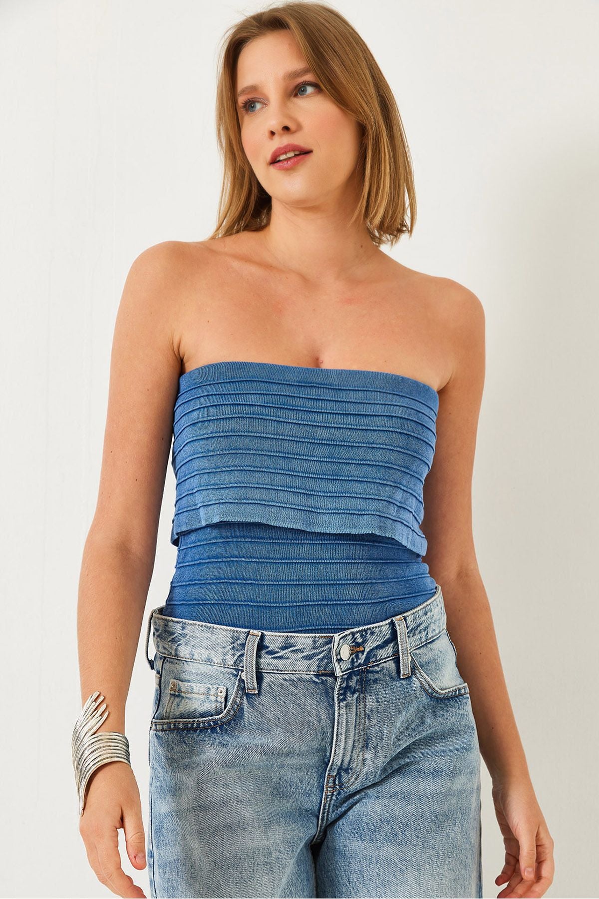 Women's Stone Washing Sleeveless Knitwear Sweater 20246096