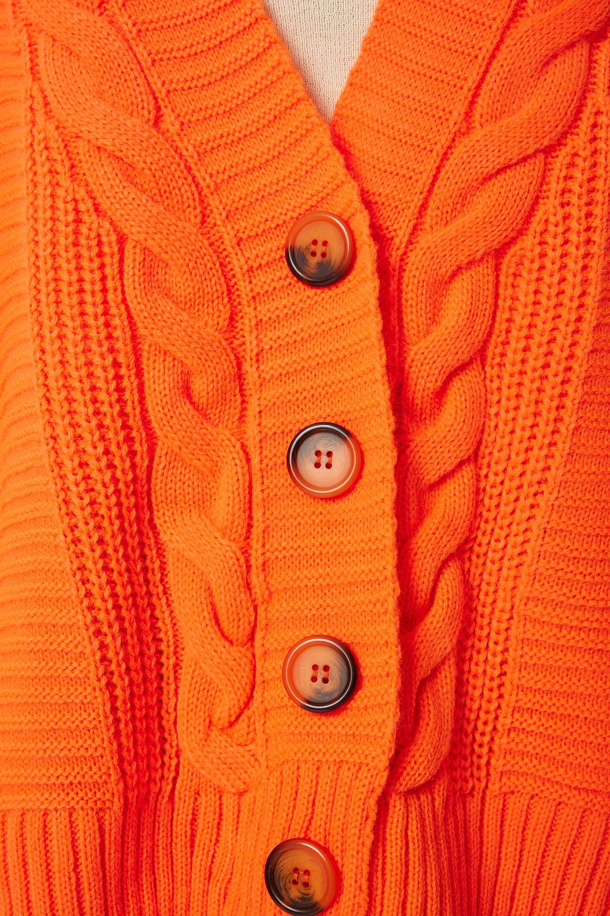 Female Oranj Bubble Balloon Sleeve shabby knitwear cardigan MX00176