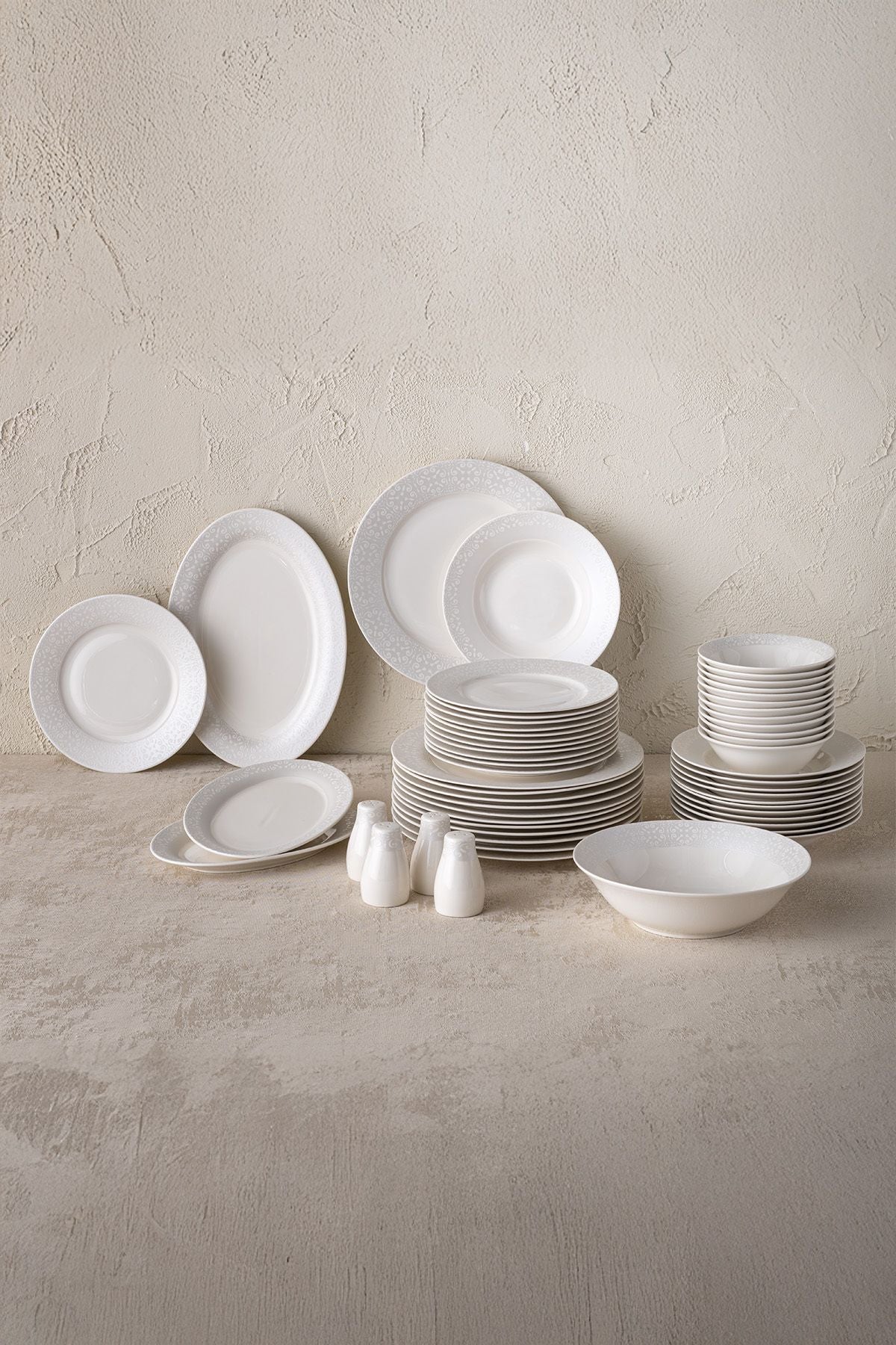 New Bone Margot 56 Piece 12 Person Dinner Set