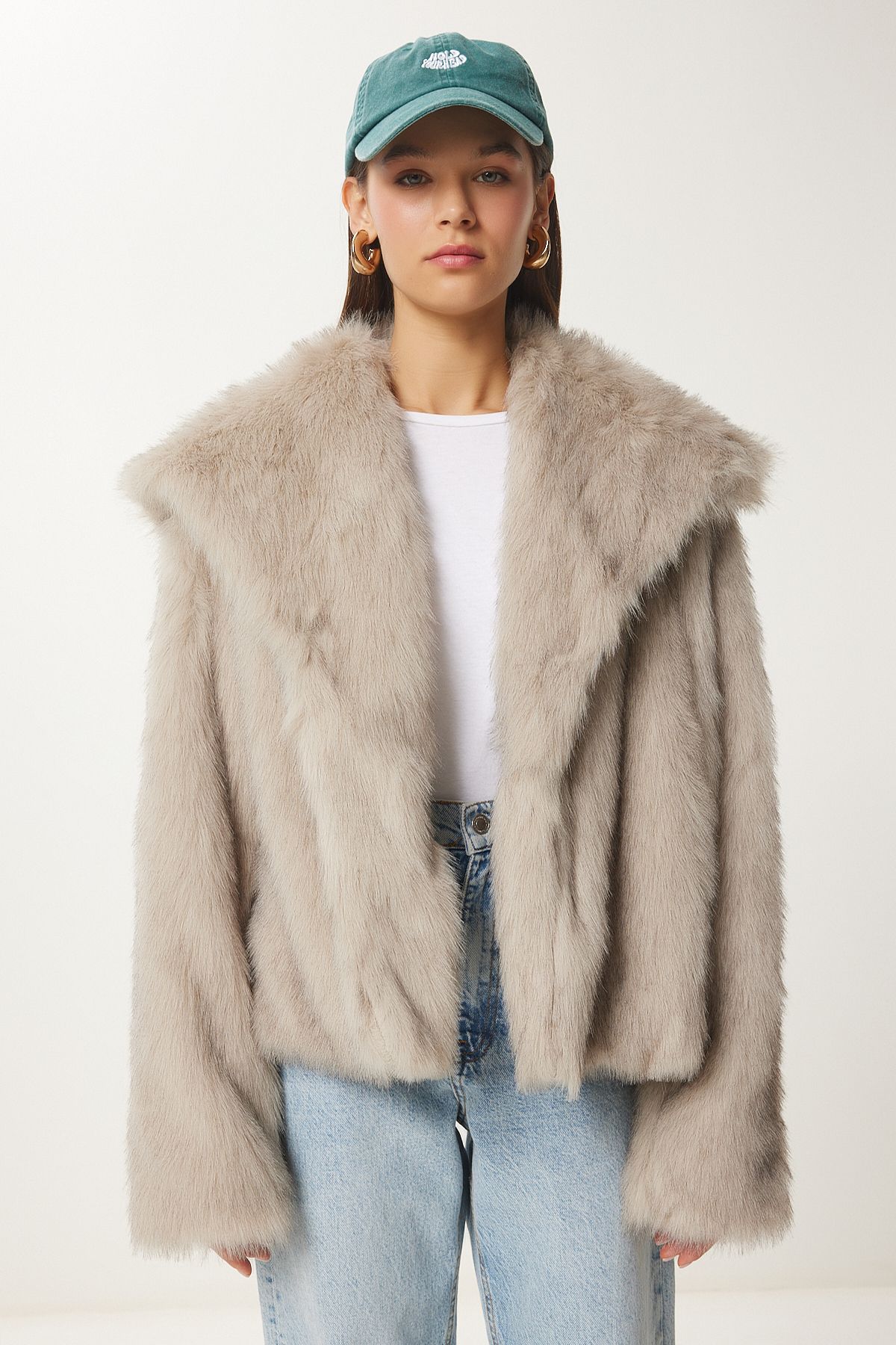 Female Mink Shawl Yaka Primer Artificial Fur Jacket UL00048