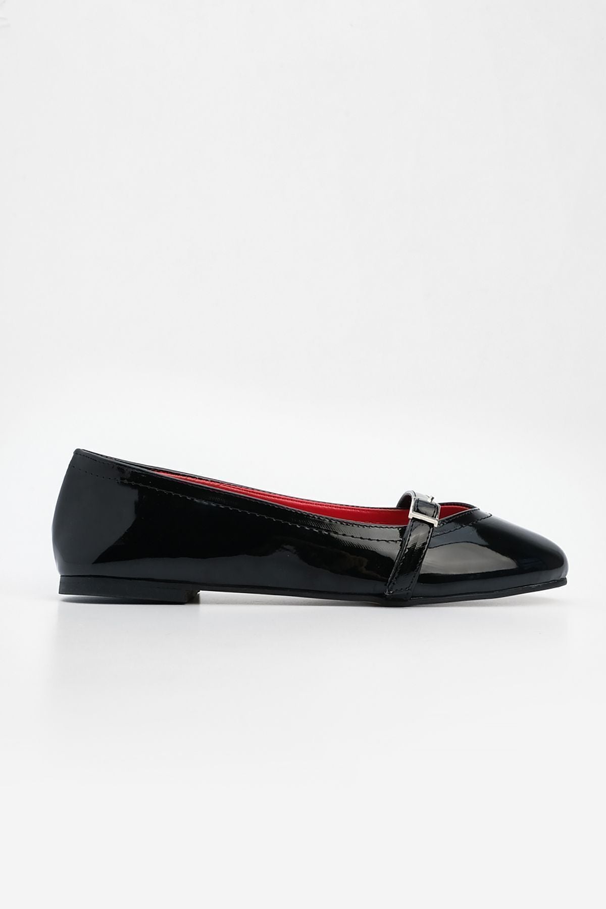 Female Banded Ballet Tariz Black Patent Leather