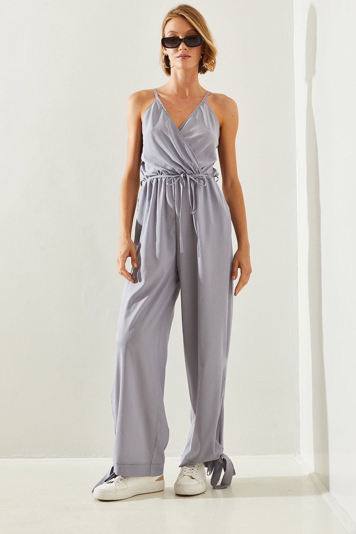 Female Anvelop Yaka Tulum with Detailed Waist Belt Belt Tulum 21418 60251661
