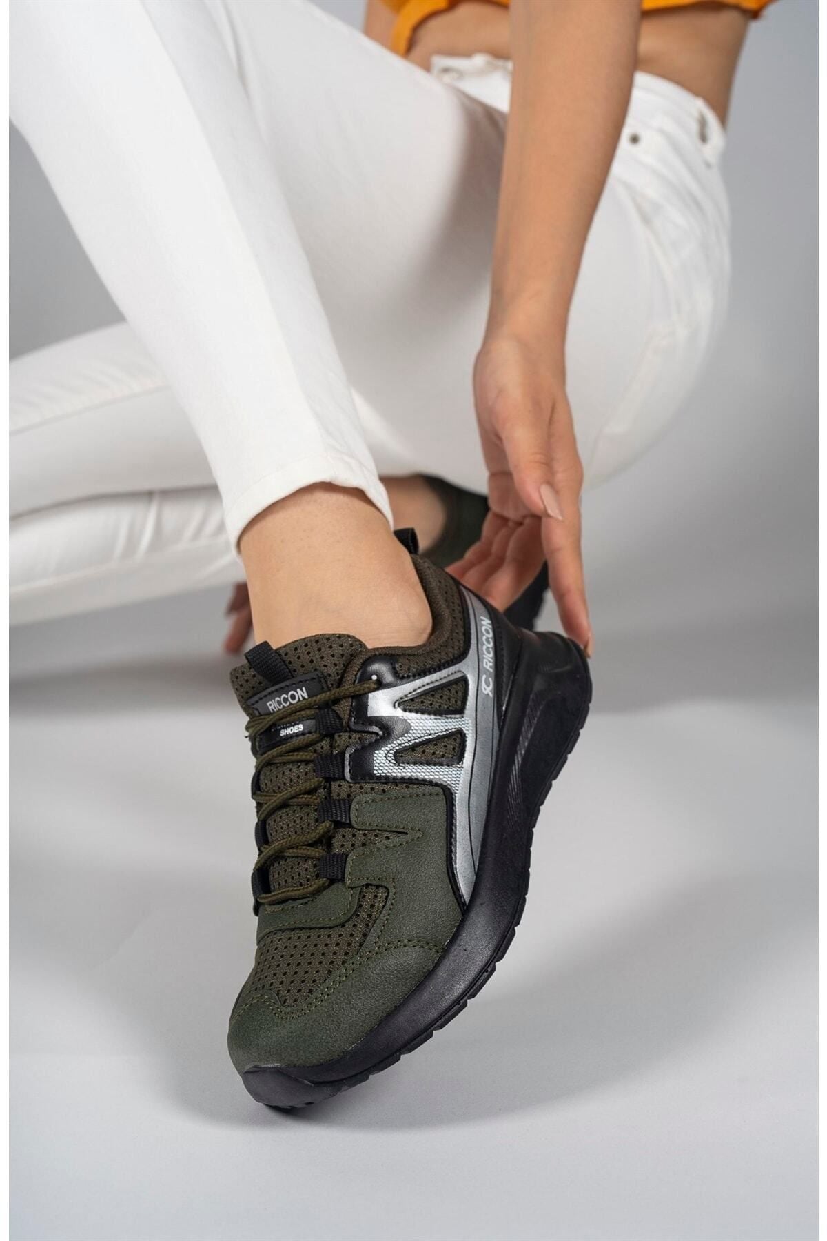 Trend Khaki Black Unisex Sneaker 0012705 Favorite 614822
