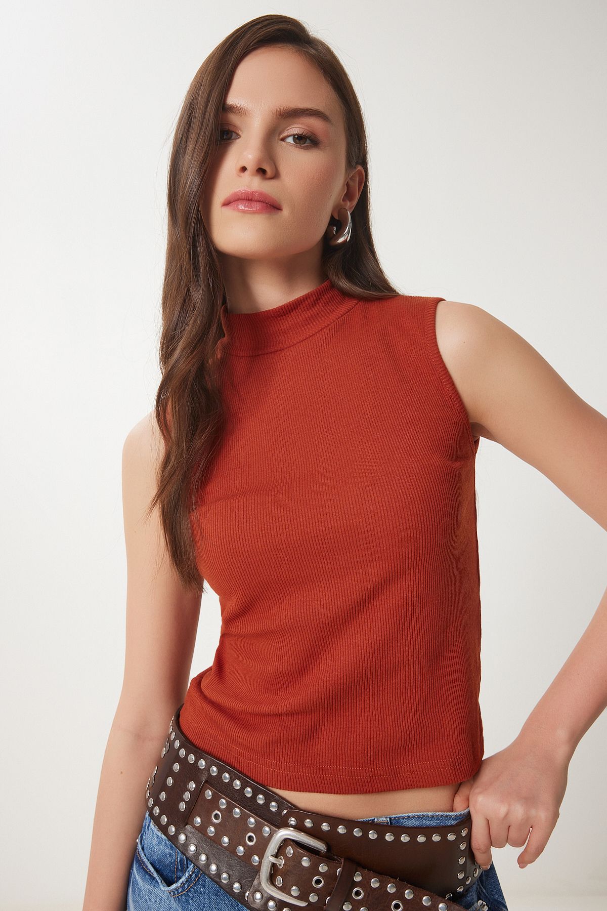 Woman Tile Turtle Cotton Knitting Blouse GT00004