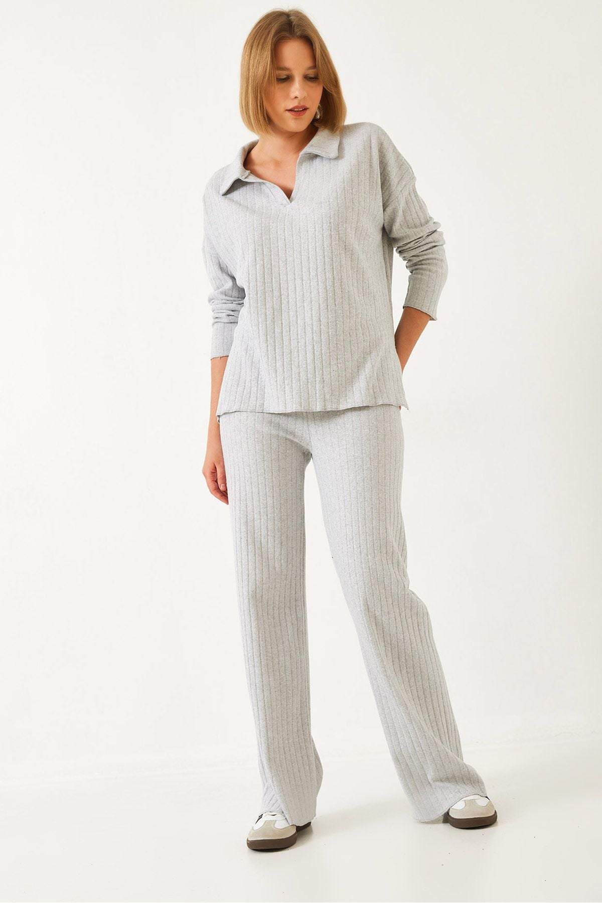 WOMEN'S Polo Yaka Knitwear Overcome Set 0183 60261103
