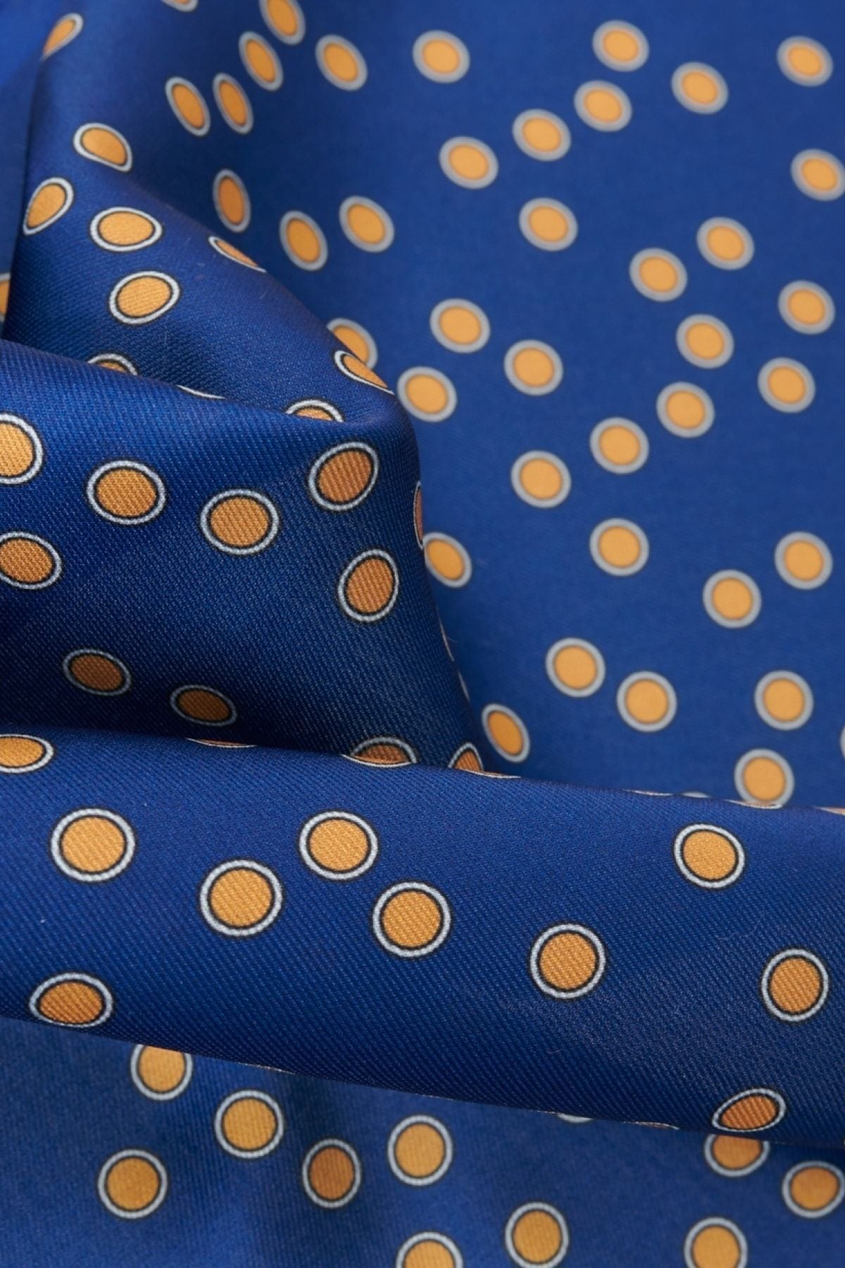 Men's navy blue-yellow patterned navy blue yellow classic handkerchief