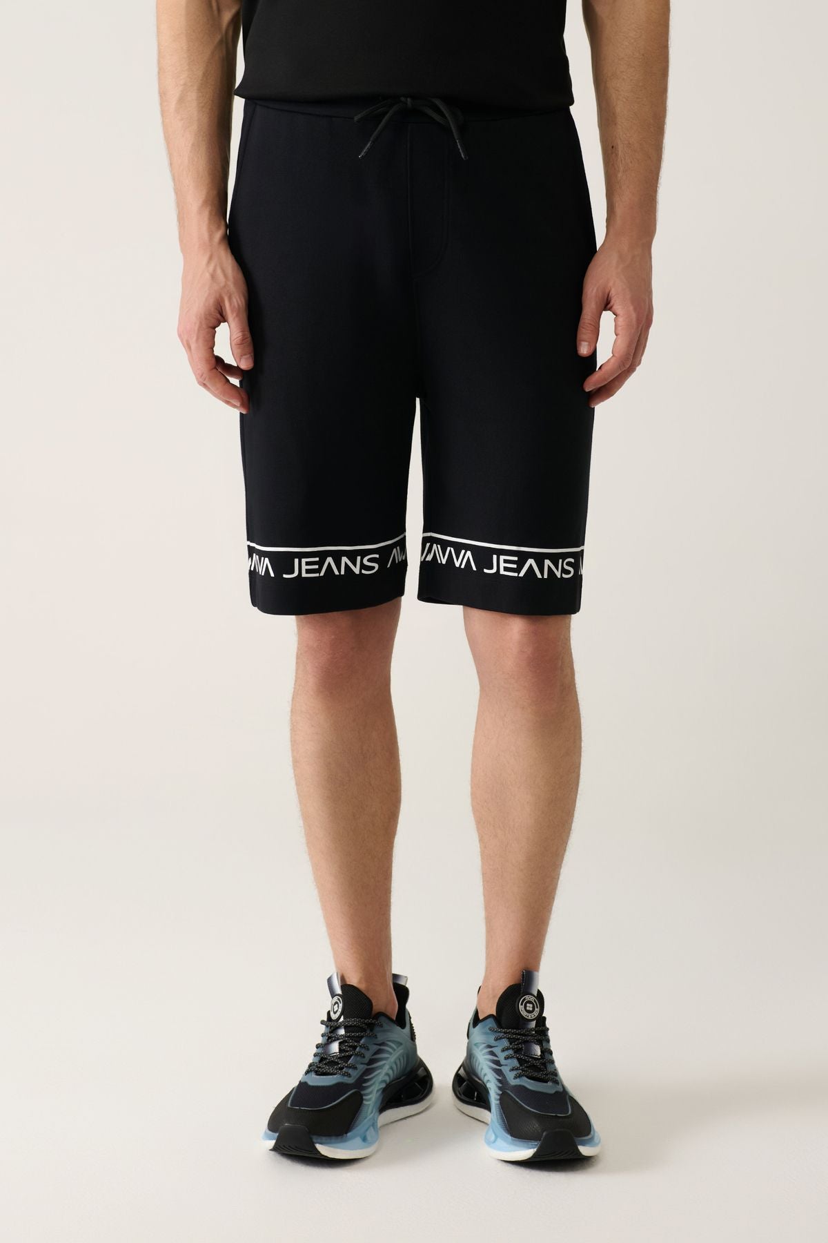 Men's Black Side Pocket Printed Soft Touch shorts A41y3646
