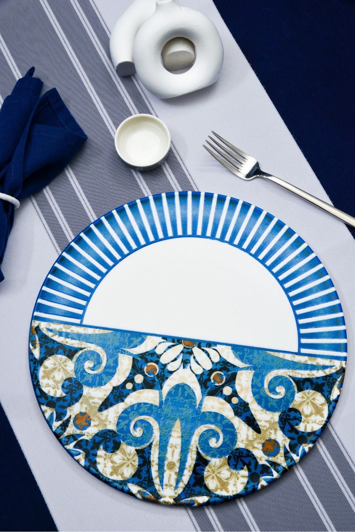 Azur 32cm 2 porcelain pizza plate