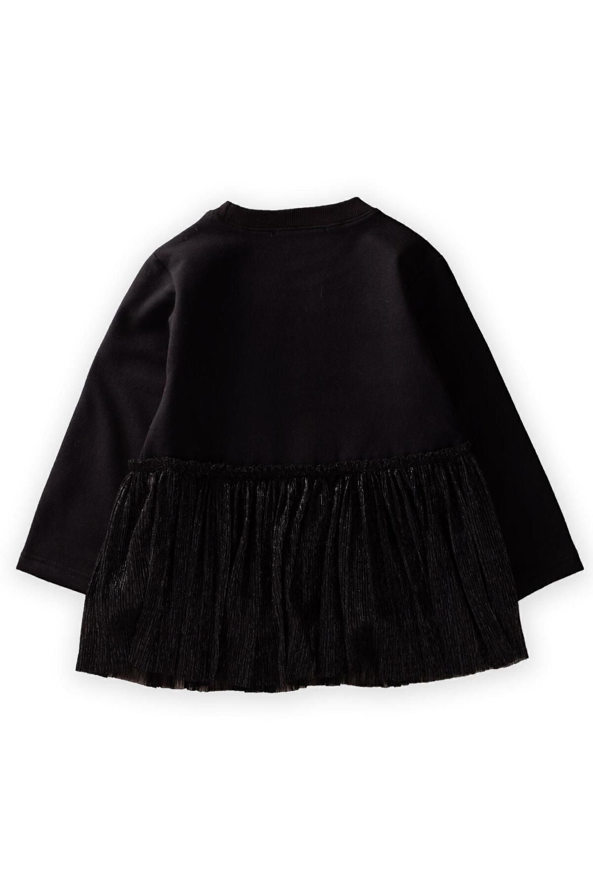 Winter Tunic with scaly tulle 1-6 years black black