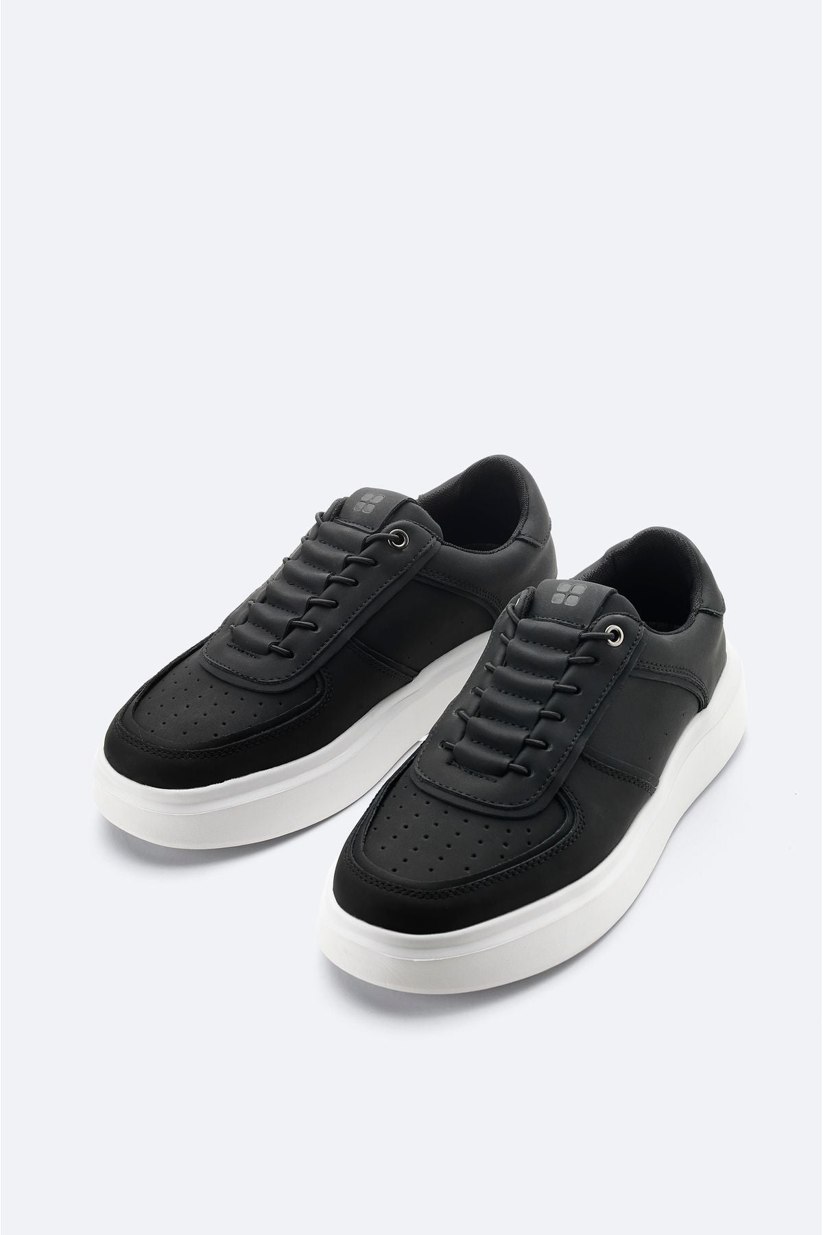 Men's black 100 %leather casual shoes A42y8013
