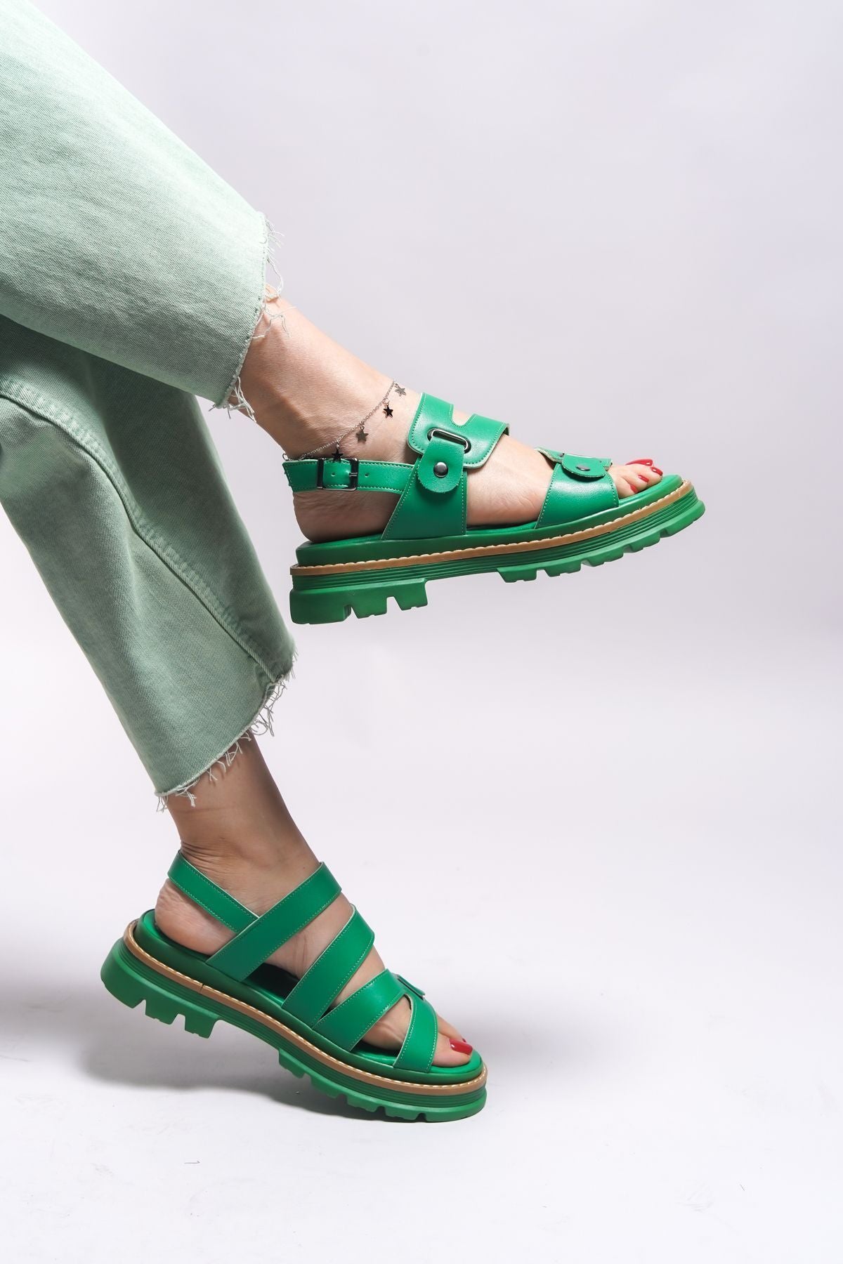 Lefenaes Woman Sandals 0012755 Green