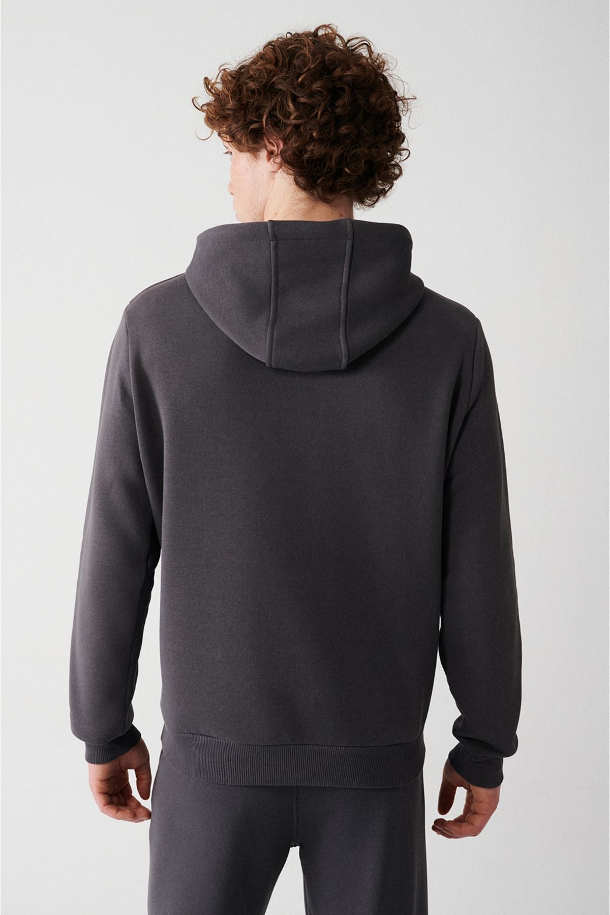 Men's anthracite hooded 3 -IP Cotton Sweatshirt E001018