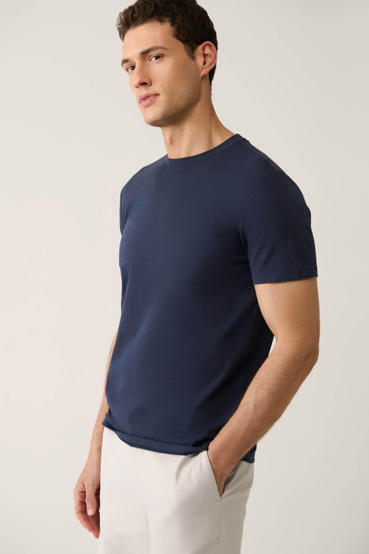 Men's Navy 100 %Cotton Breathing Bike Bike T-shirt E001000