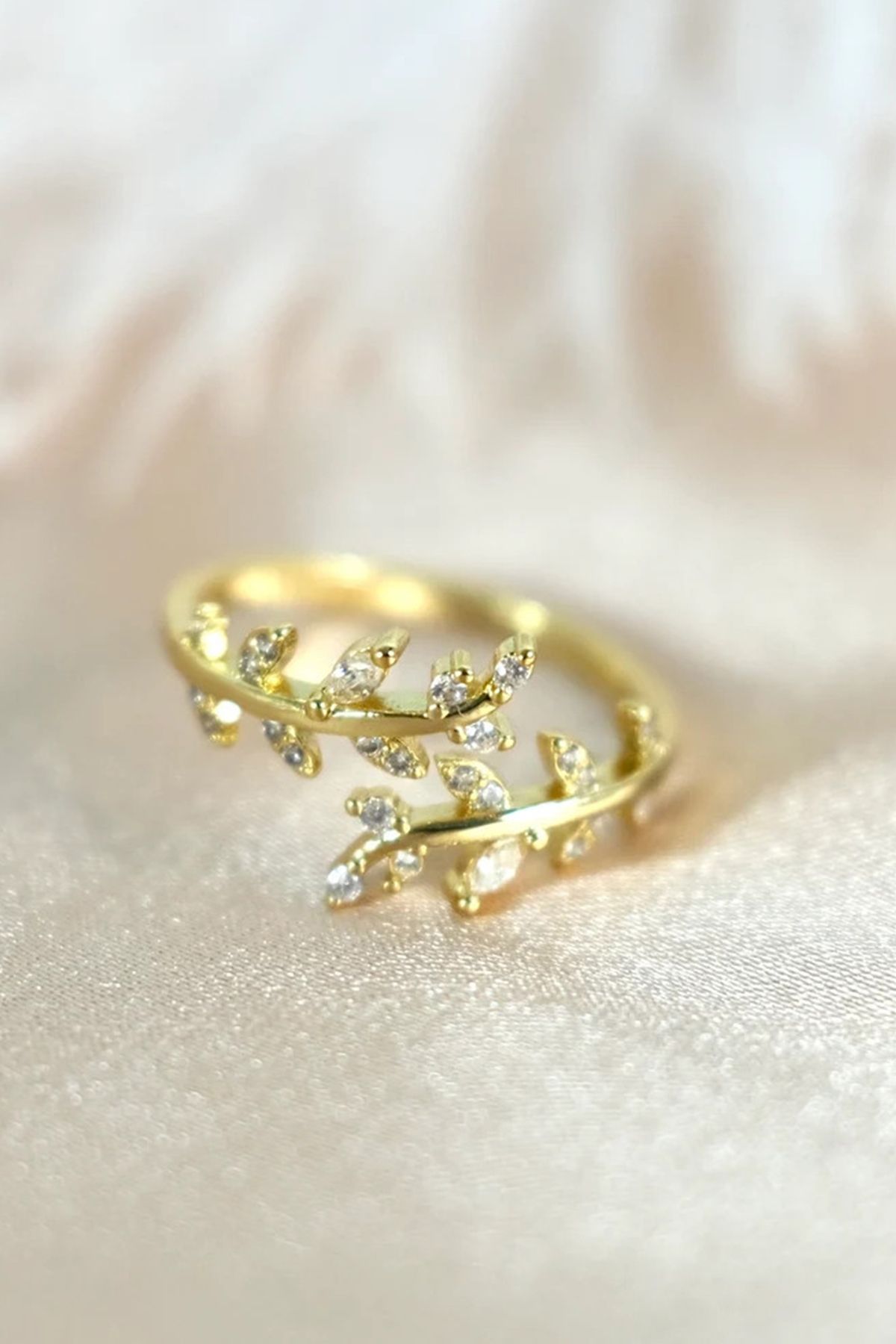 Acacia Flower 14k Gold Coating Women Ring
