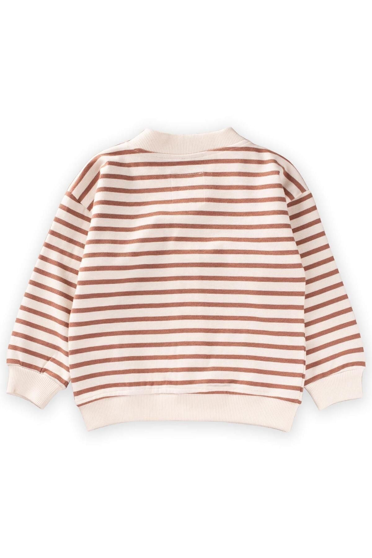 Striped cardigan 2-10 years brown