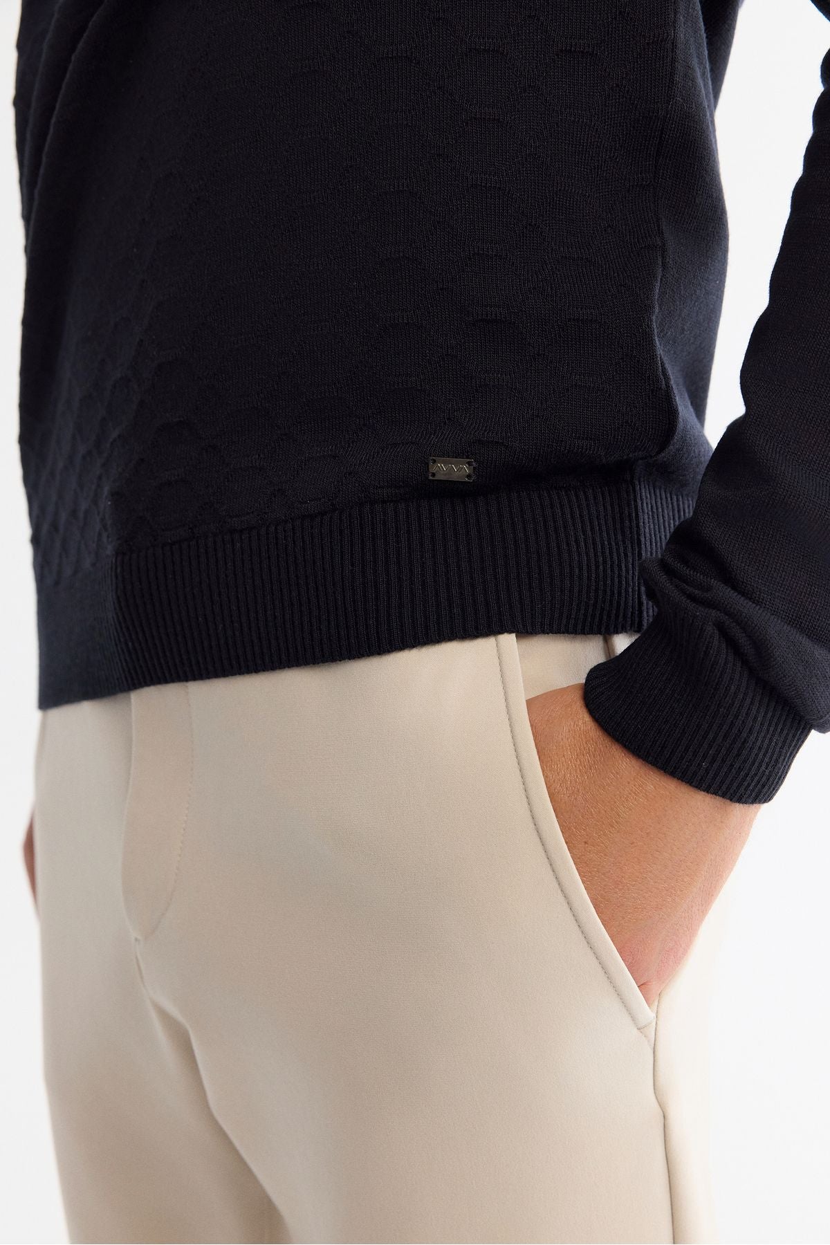 Men's Navy Bicycle Cycling Table Knitwear Sweater E005107