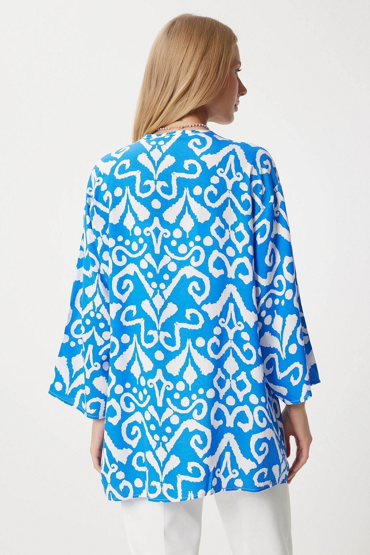VISCONE KIMONO EN00615 with Live Blue Patterned