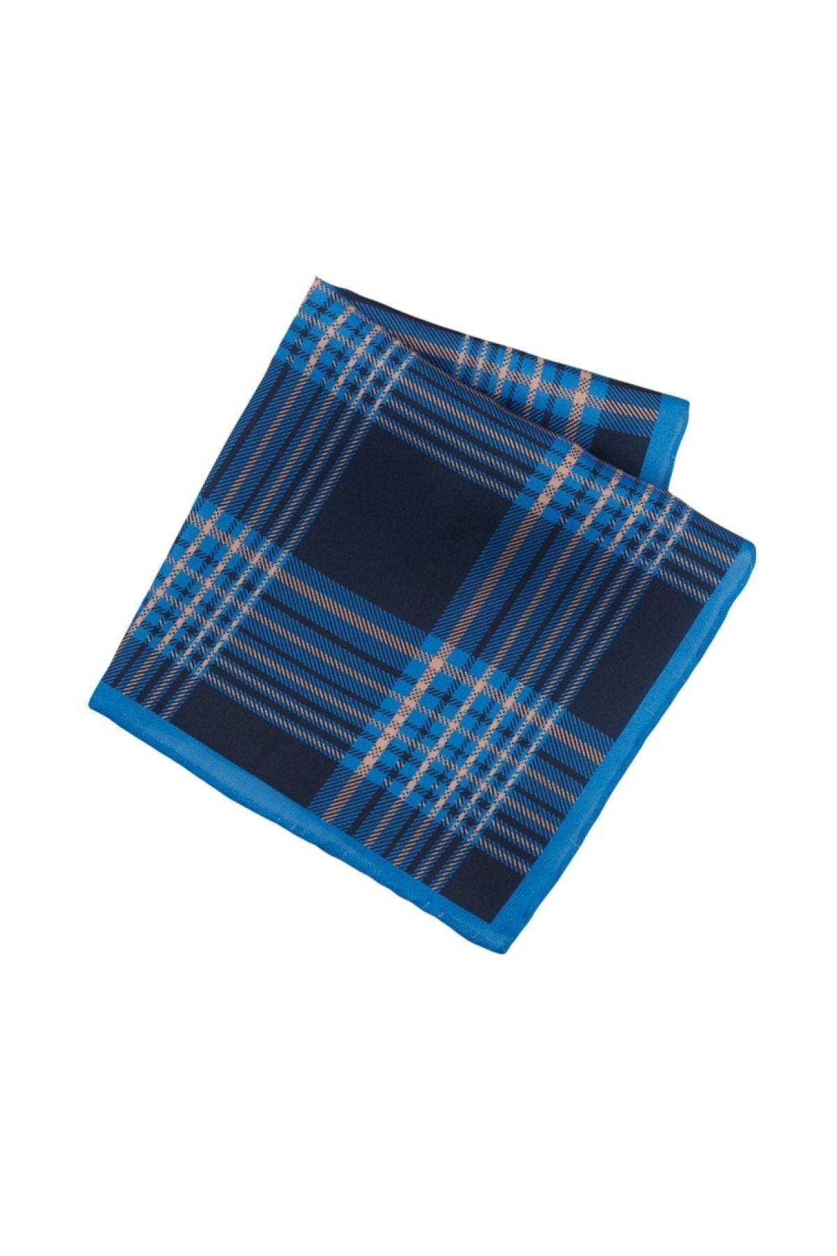 Men's navy blue-blue patterned navy blue-blue classic handkerchief