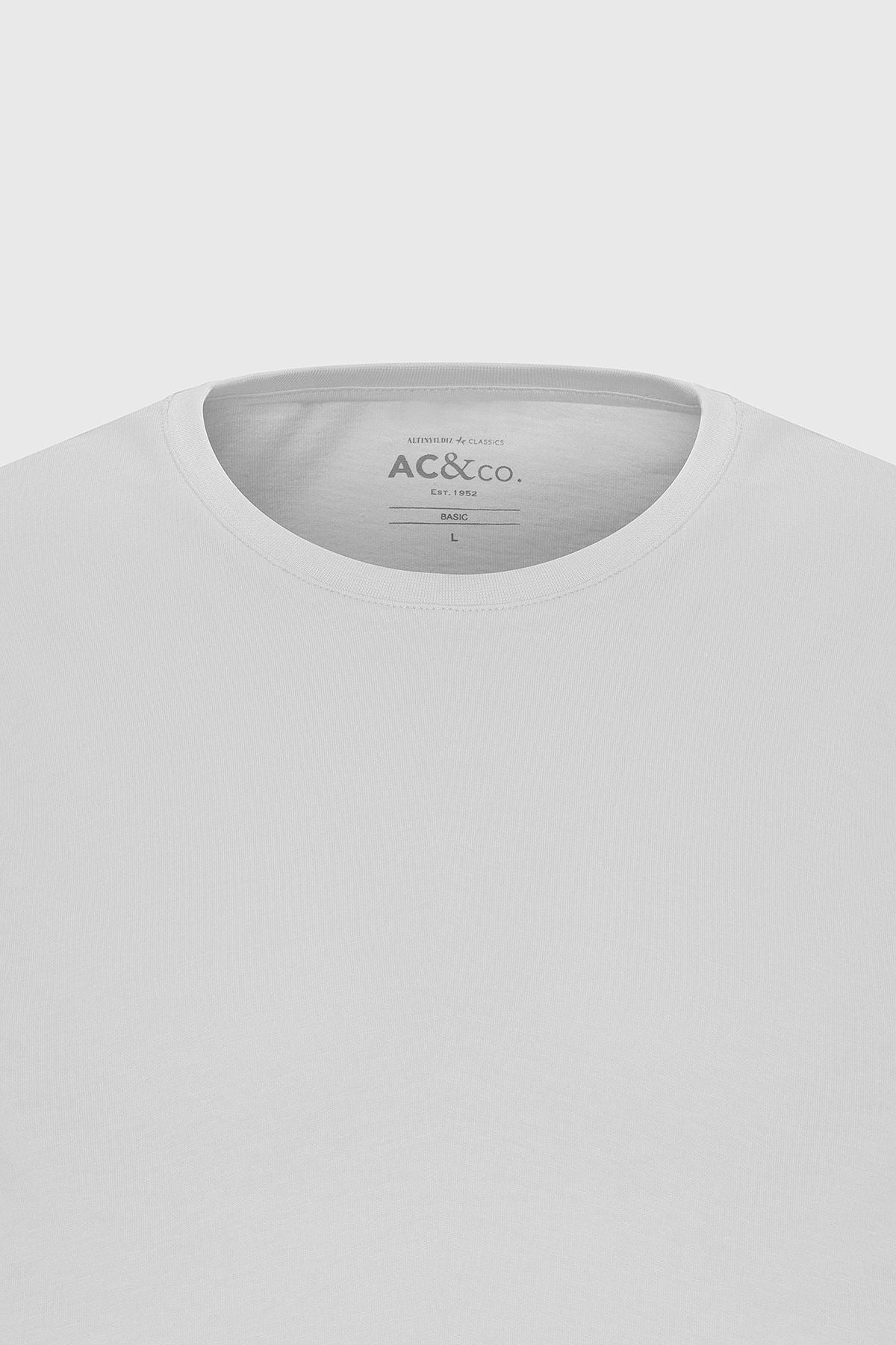 Men's white 100 %cotton slim fit narrow cut bike bike Basic T -shirt